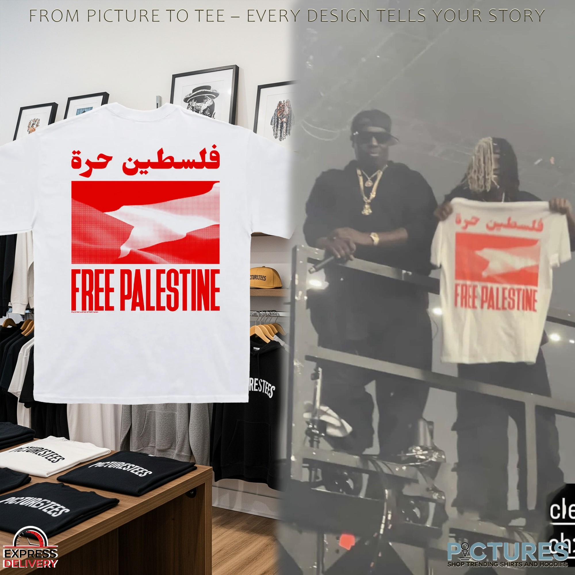 Shelovesmeechie And DJ Swamp Izzo Holding Free Palestine T Shirt Shelovesmeechie And DJ Swamp Izzo Holding Free Palestine T Shirt