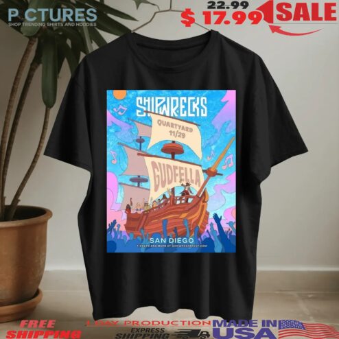 Shipwrecks Music Fest Quartyard in San Diego CA Nov 29 2025 T-Shirts