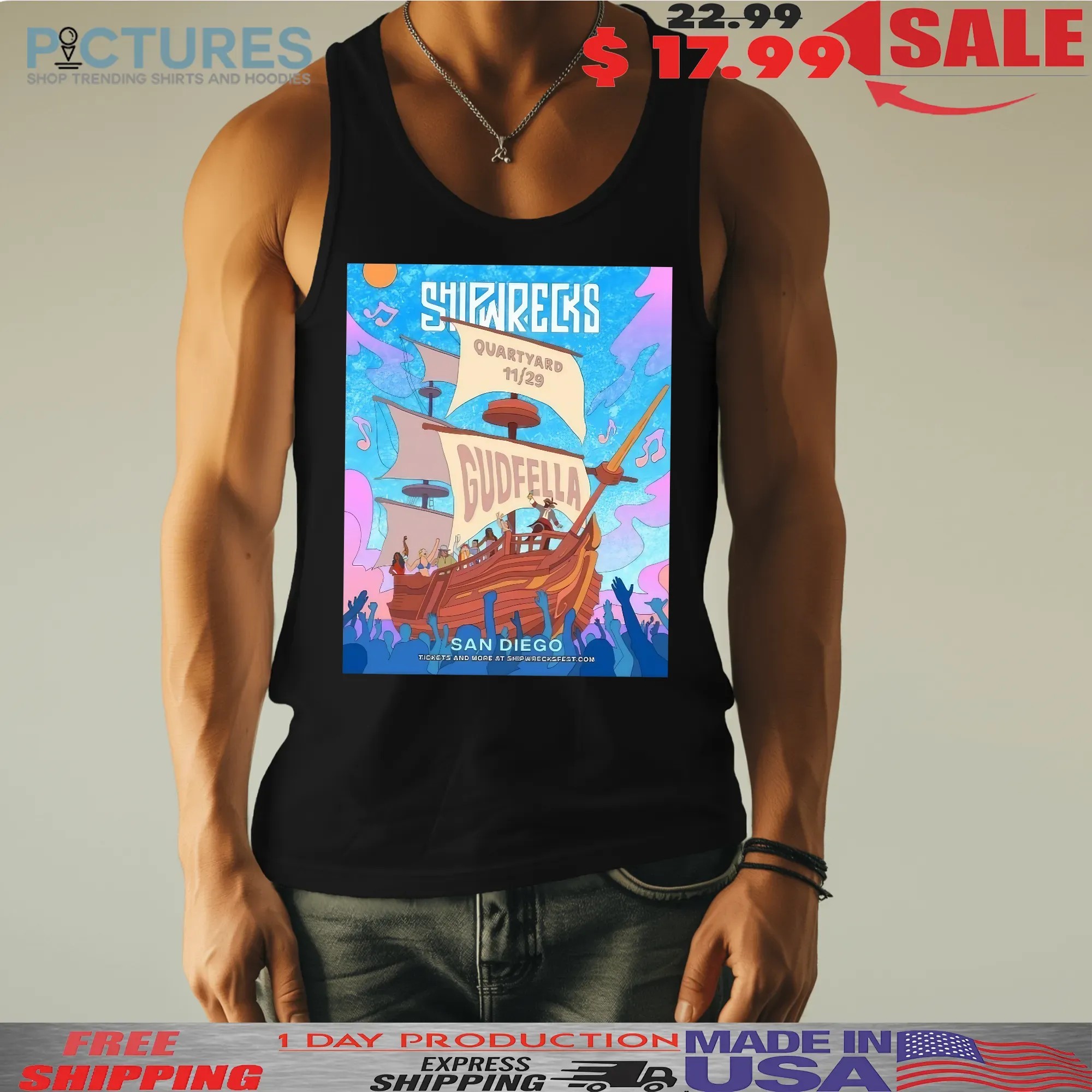 Shipwrecks Music Fest Quartyard in San Diego CA Nov 29 2025 T-Shirts Shipwrecks Music Fest Quartyard in San Diego CA Nov 29 2025 T-Shirts