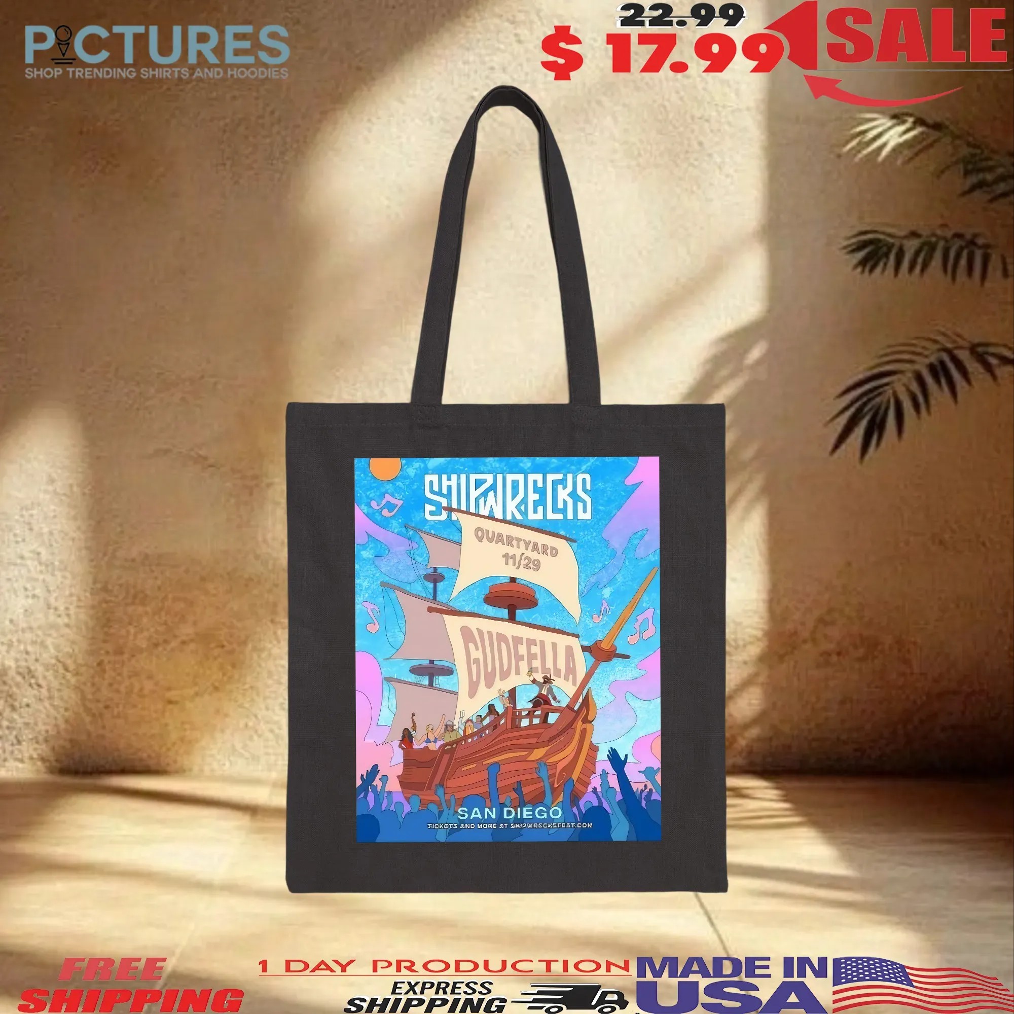 Shipwrecks Music Fest Quartyard in San Diego CA Nov 29 2025 T-Shirts Shipwrecks Music Fest Quartyard in San Diego CA Nov 29 2025 T-Shirts