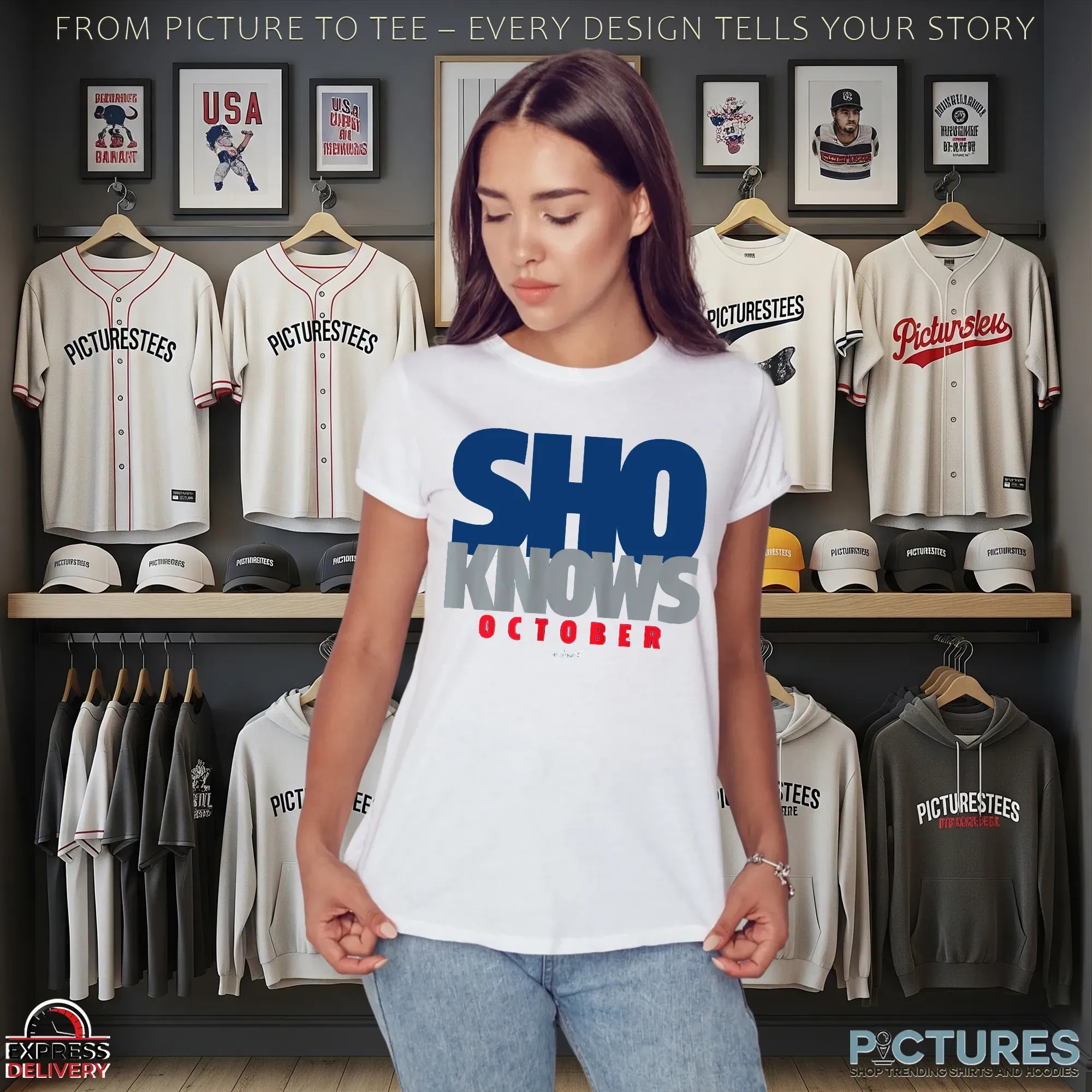 Shohei Ohtani Dodgers Sho Knows October T Shirt Shohei Ohtani Dodgers Sho Knows October T Shirt