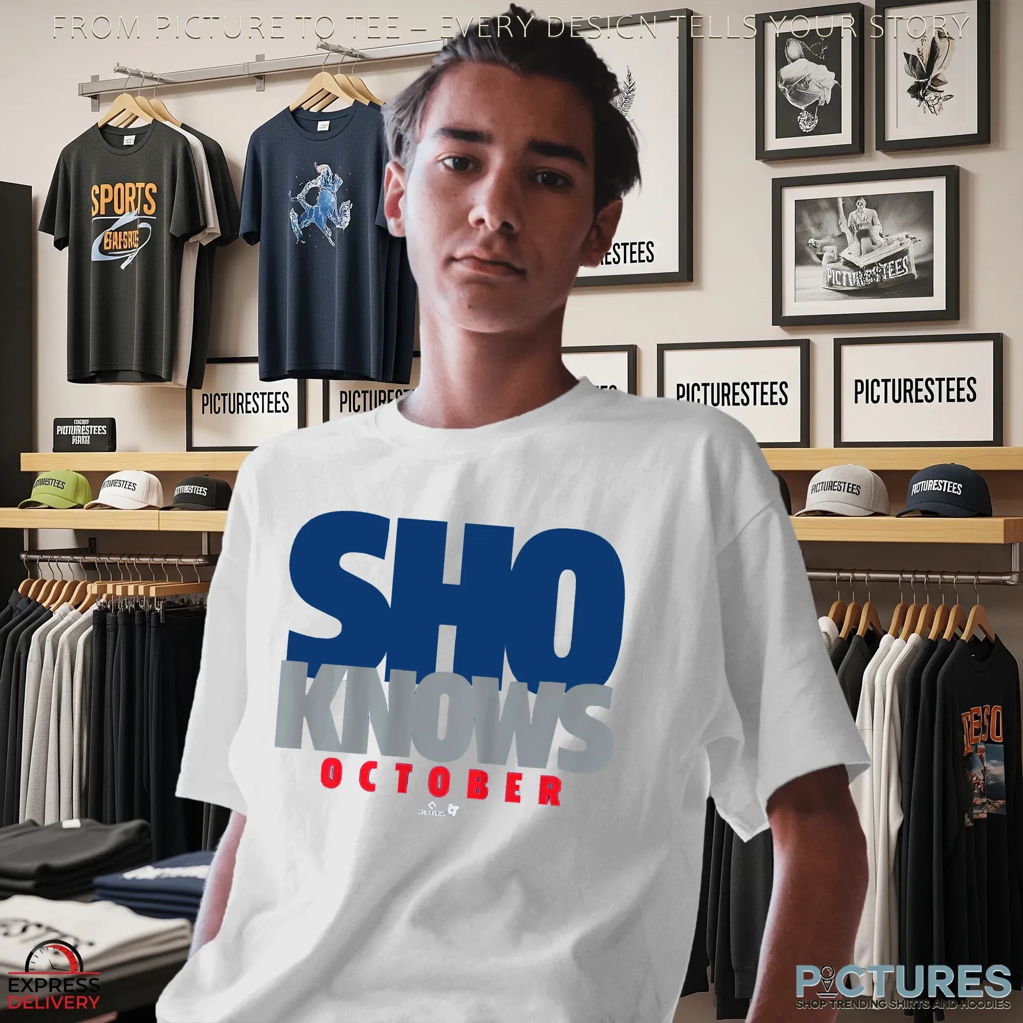 Shohei Ohtani Dodgers Sho Knows October T Shirt Shohei Ohtani Dodgers Sho Knows October T Shirt
