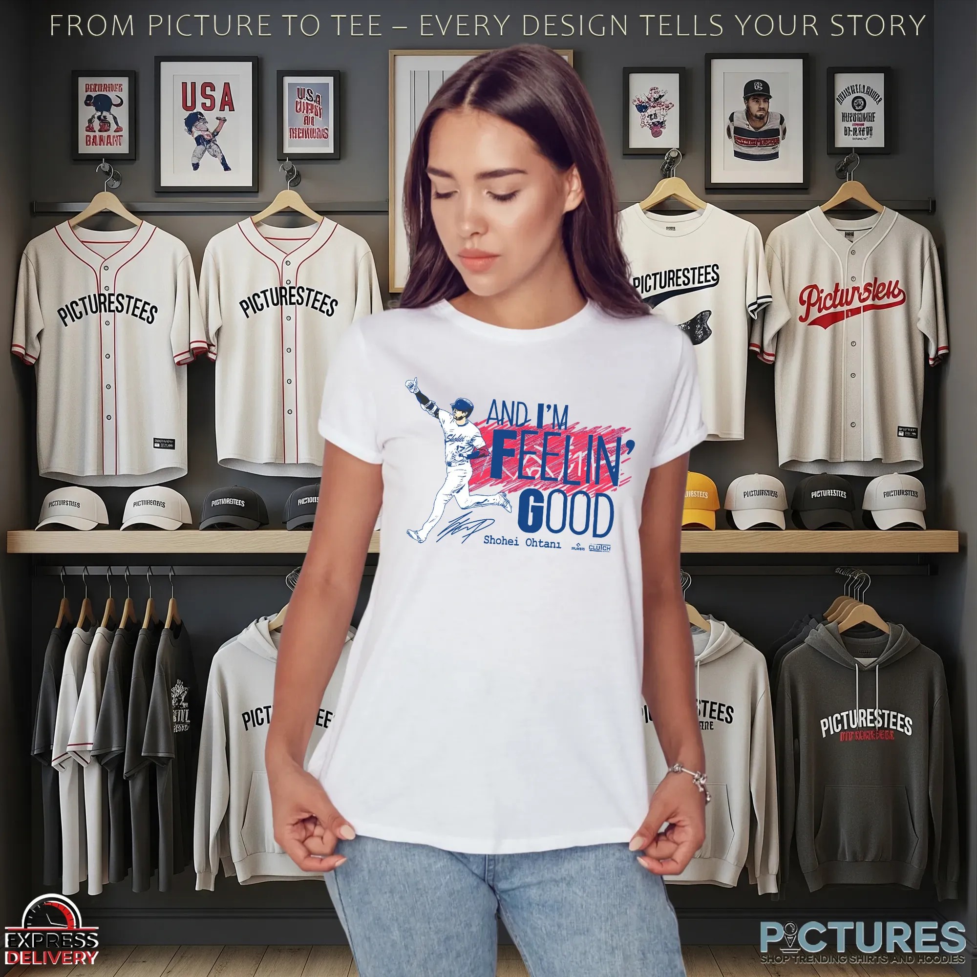 Shohei Ohtani Los Angeles Dodgers And I'm Feelin' Good Signature T Shirt