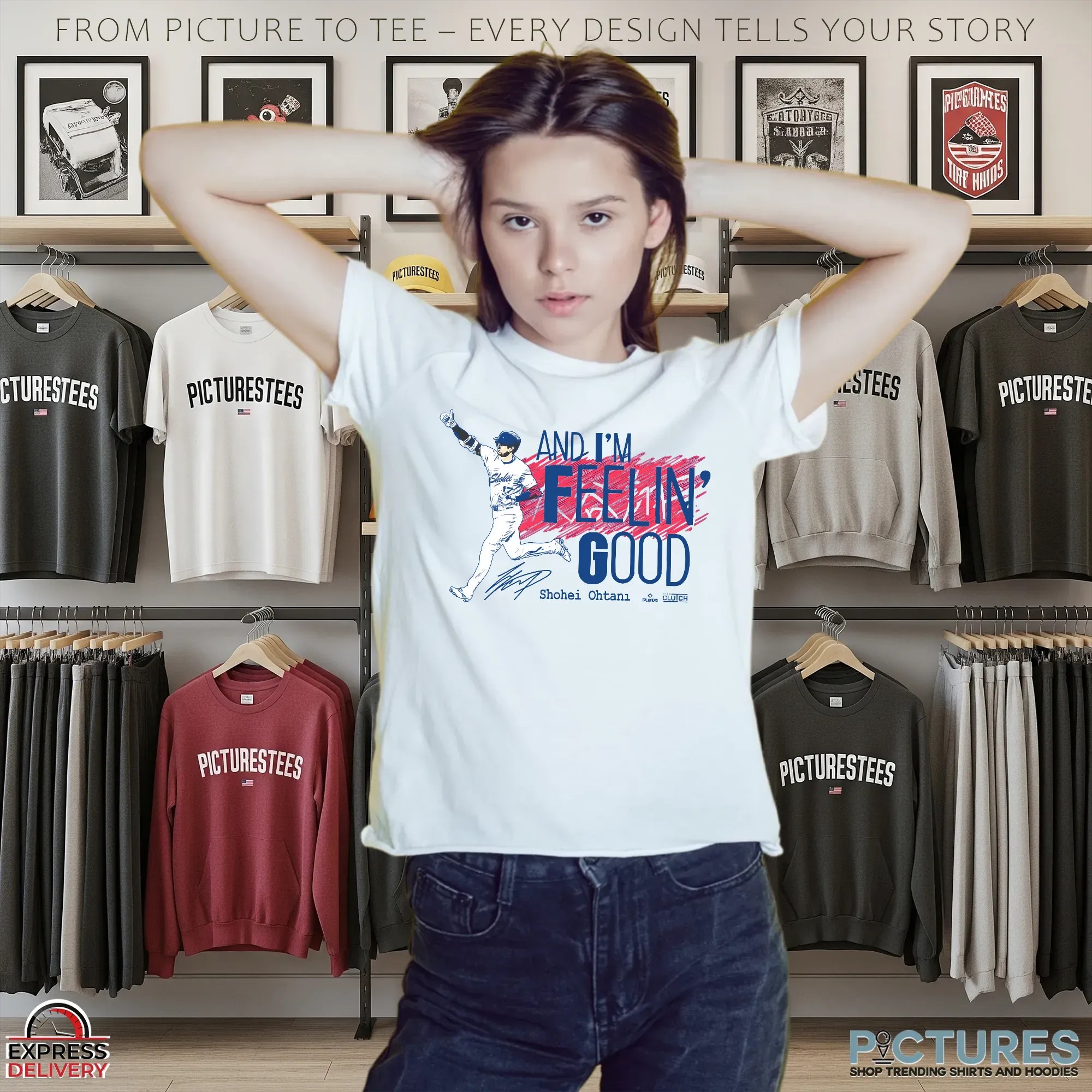 Shohei Ohtani Los Angeles Dodgers And I'm Feelin' Good Signature T Shirt