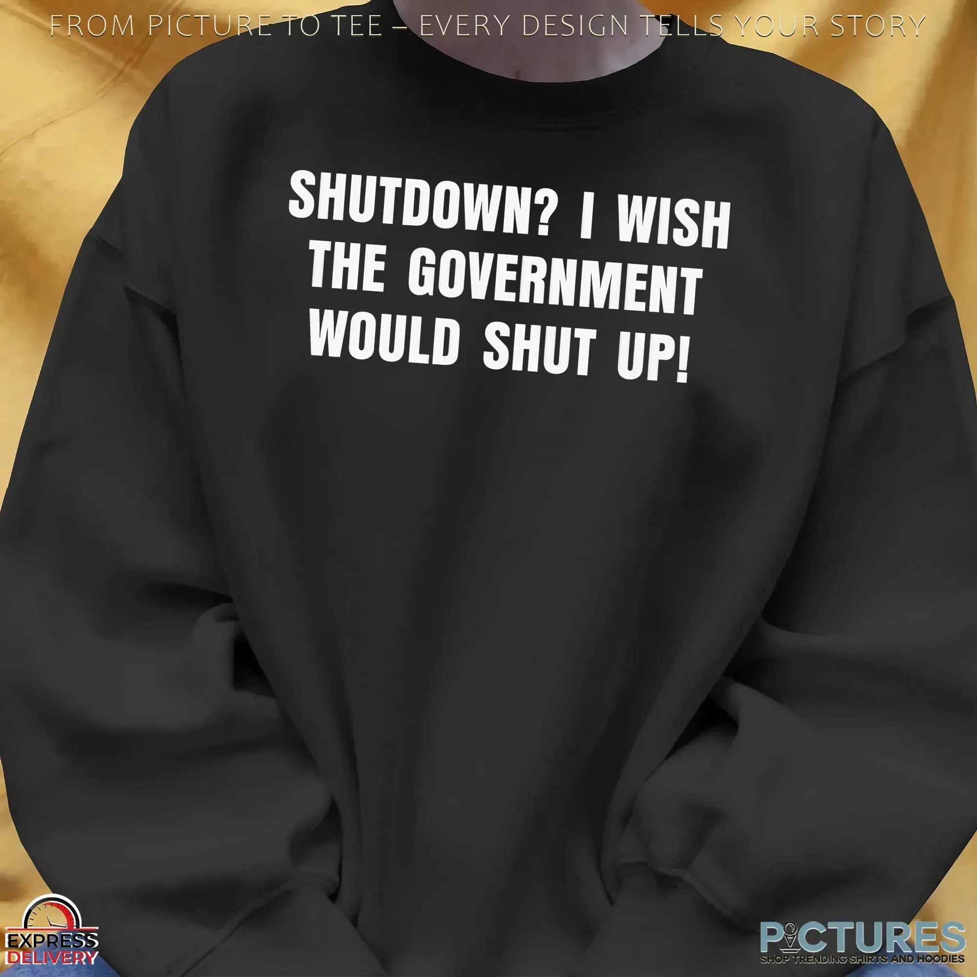 Shutdown I Wish the Government Would Shut Up Statement T Shirt