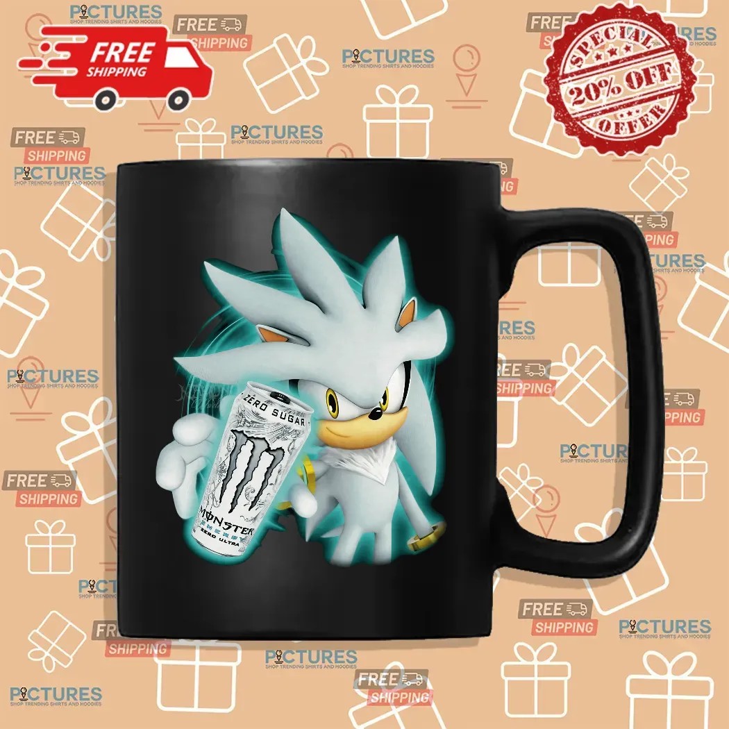Silver The Hedgehog Energy Zero Ultra Drink Fuel The Future T Shirt