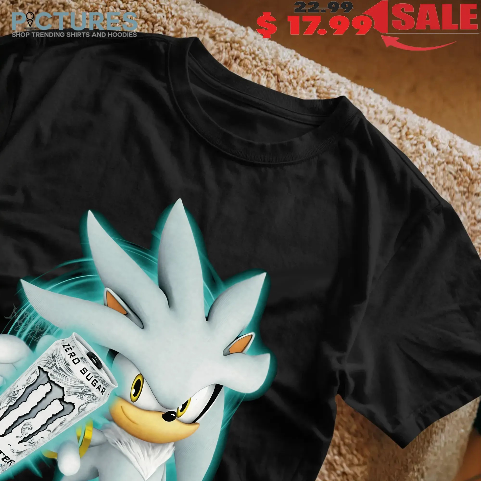 Silver The Hedgehog Energy Zero Ultra Drink Fuel The Future T Shirt