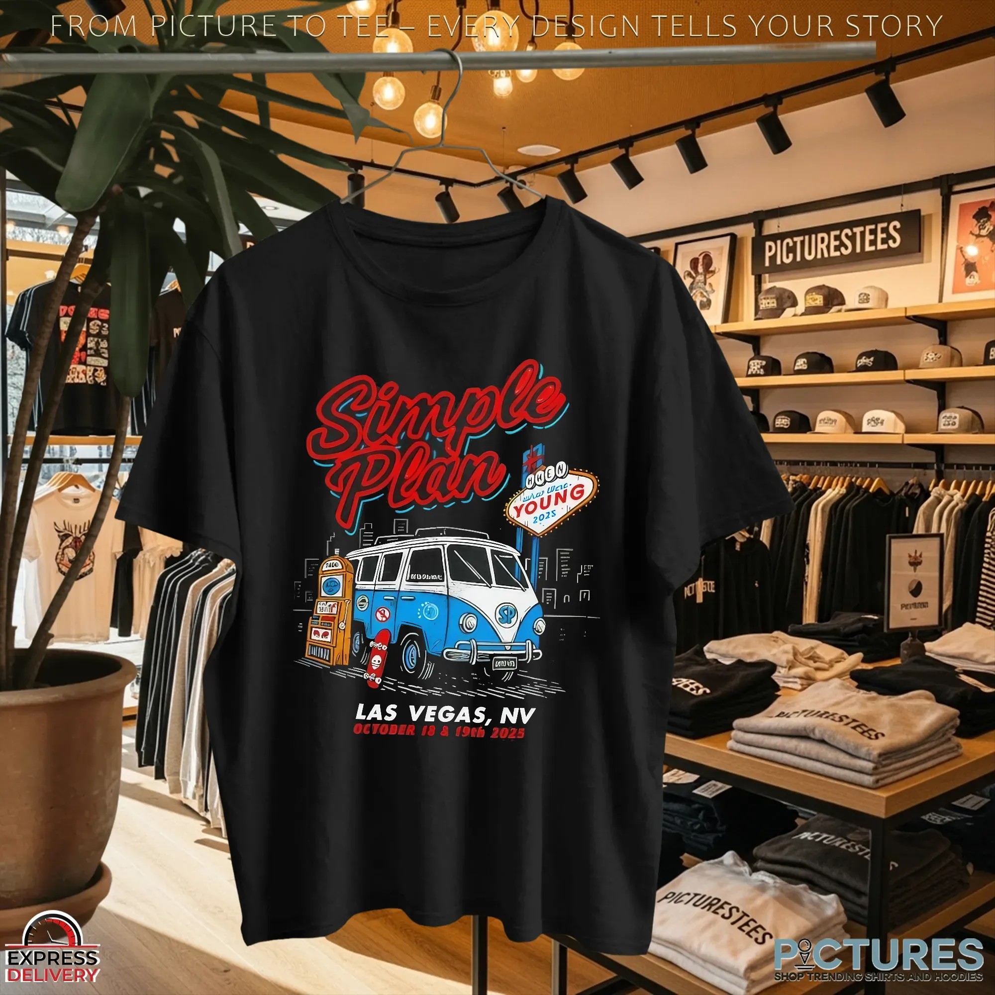 Simple Plan 18th 19th October 2025 Las Vegas NV Event T Shirt