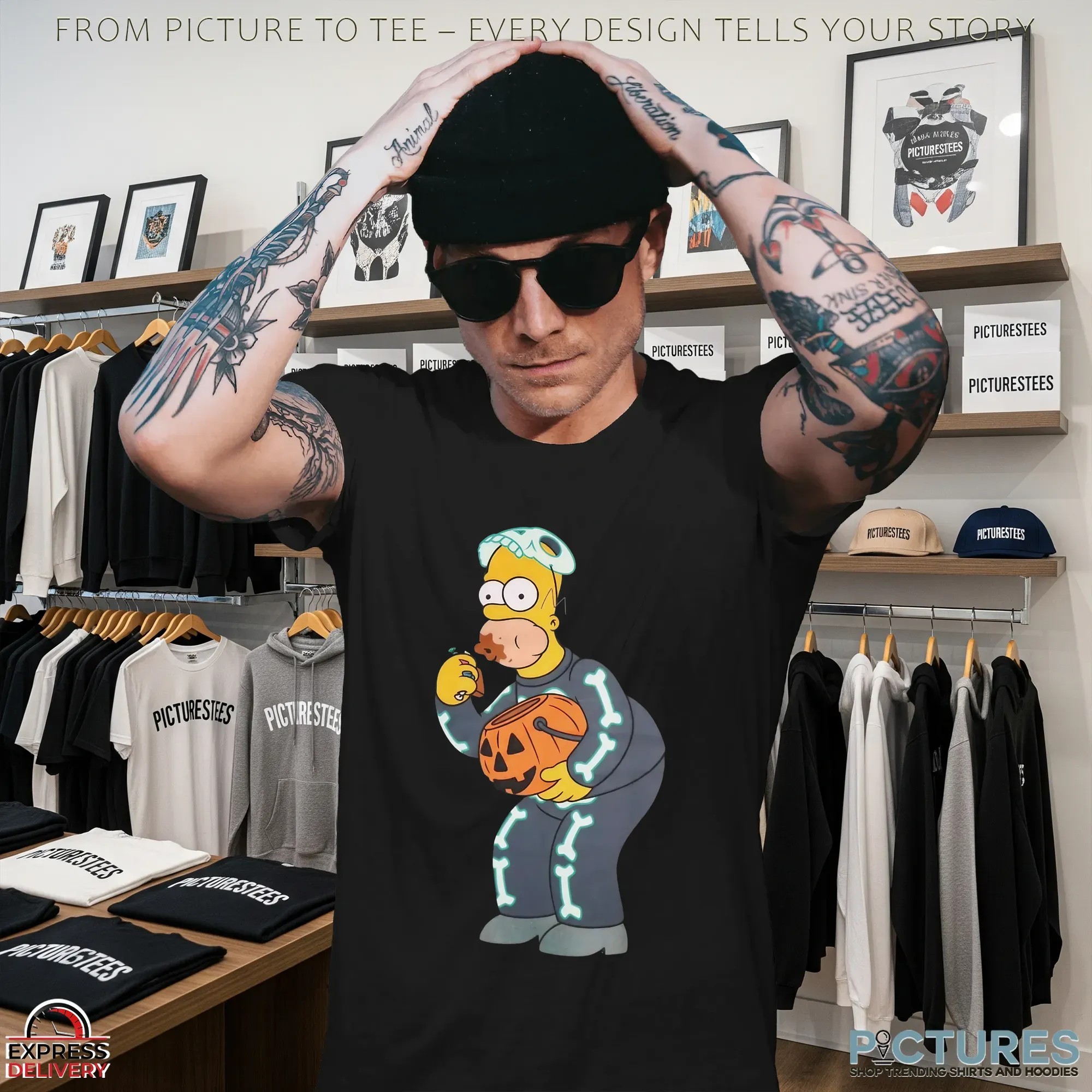 Simpsons Homer Candy Feast Treehouse of Horror Halloween Spooky Season T Shirt