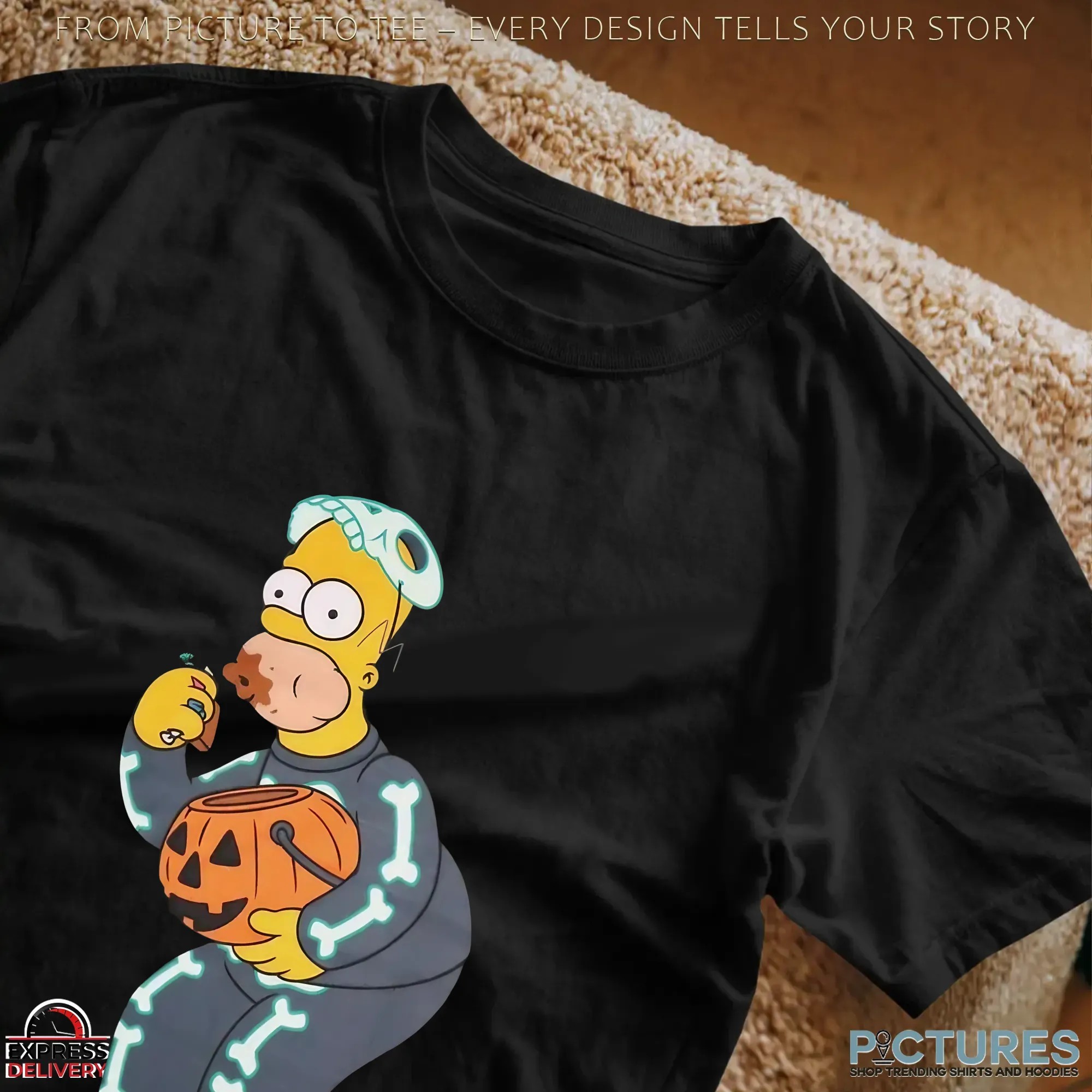Simpsons Homer Candy Feast Treehouse of Horror Halloween Spooky Season T Shirt Simpsons Homer Candy Feast Treehouse of Horror Halloween Spooky Season T Shirt