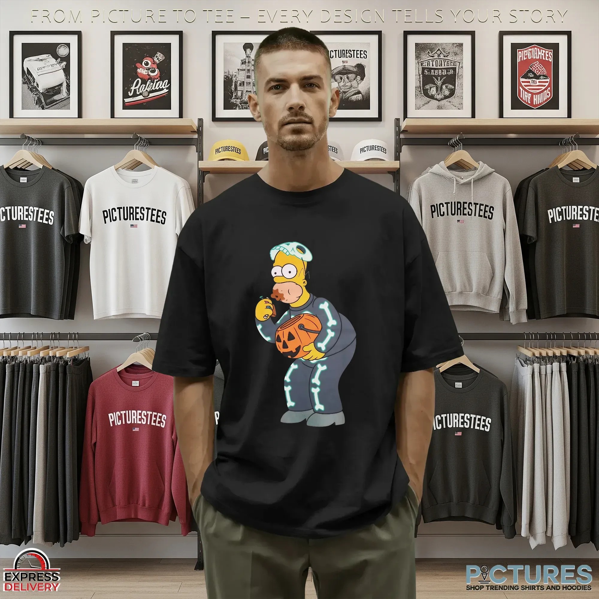 Simpsons Homer Candy Feast Treehouse of Horror Halloween Spooky Season T Shirt Simpsons Homer Candy Feast Treehouse of Horror Halloween Spooky Season T Shirt