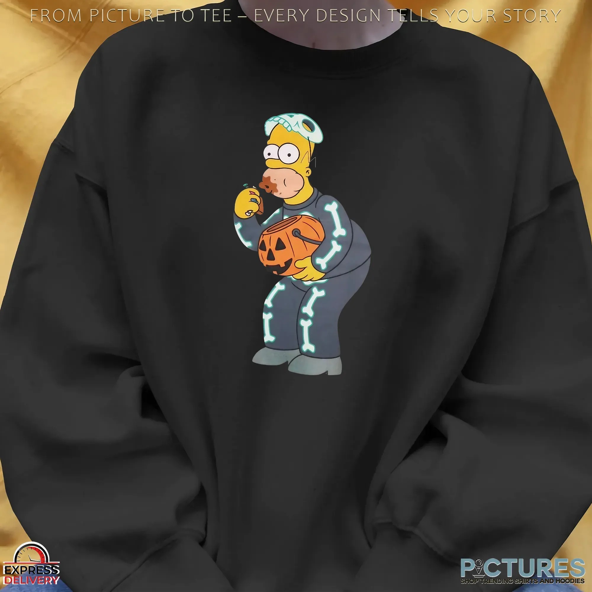 Simpsons Homer Candy Feast Treehouse of Horror Halloween Spooky Season T Shirt Simpsons Homer Candy Feast Treehouse of Horror Halloween Spooky Season T Shirt
