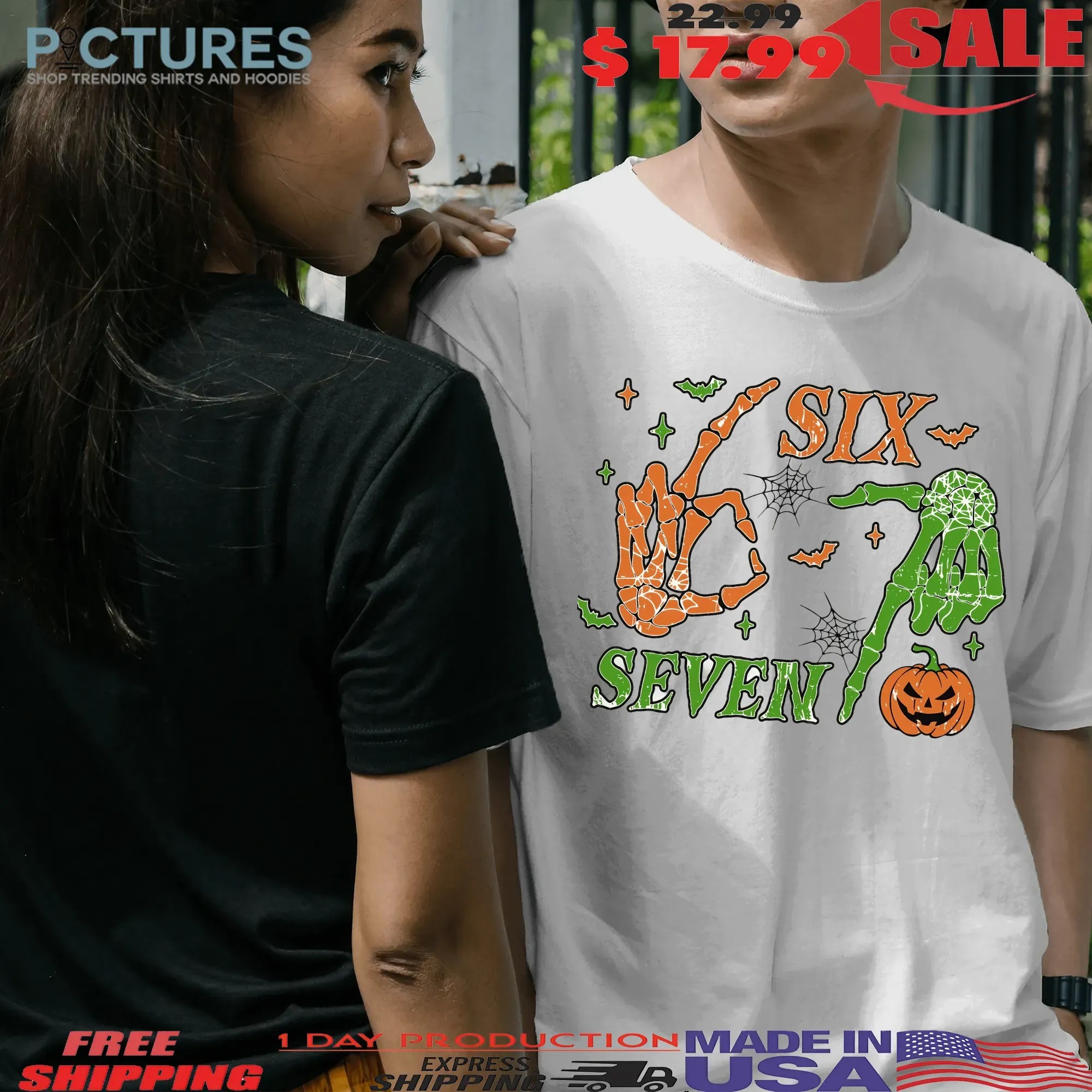 Six Seven Meme Spooky Halloween Season T Shirt