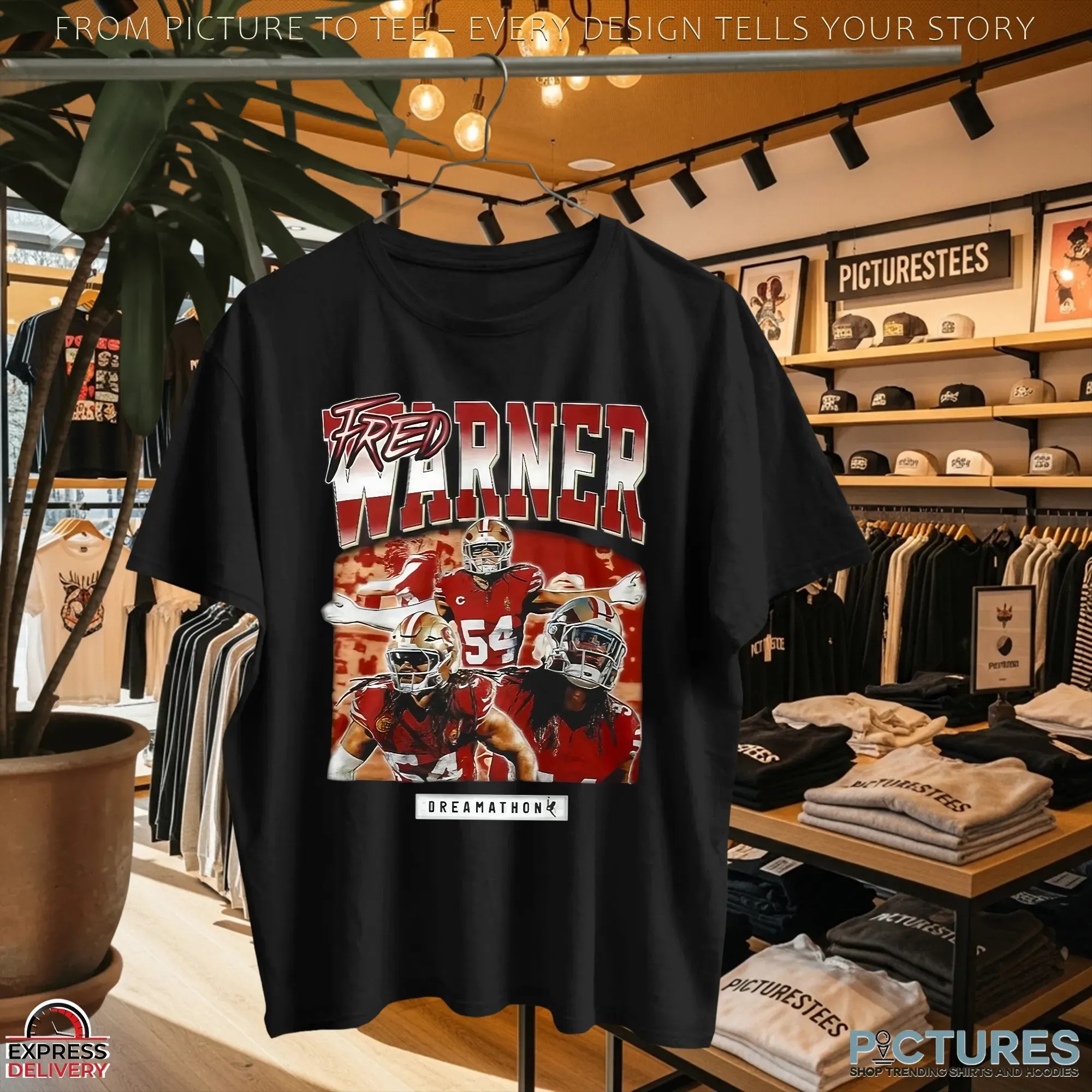 Skyy Moore Wearing Fred Warner Dreamathon Shirt