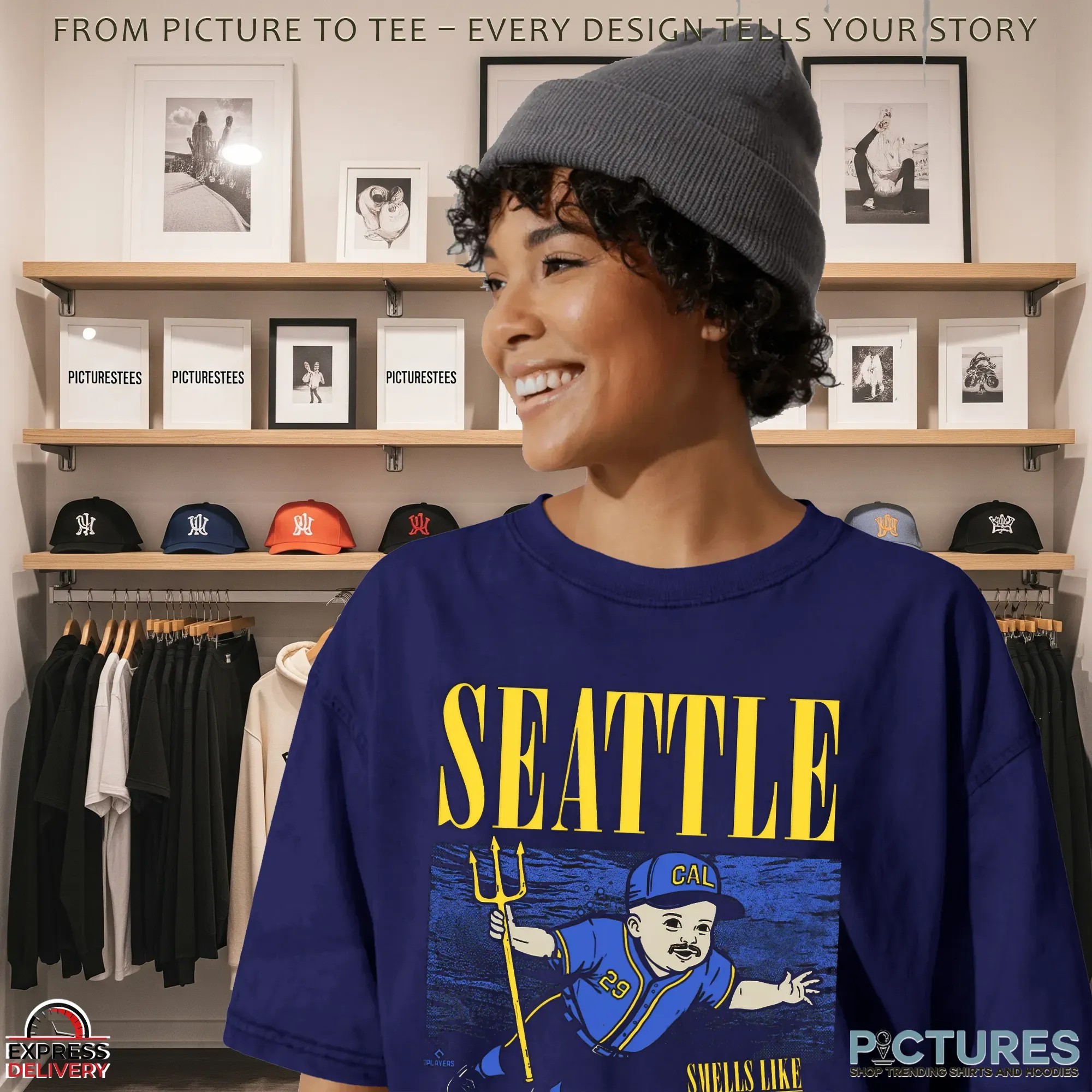 Smells Like Team Spirit Cal Raleigh Seattle Mariners Nirvana Nevermind Parody T Shirt