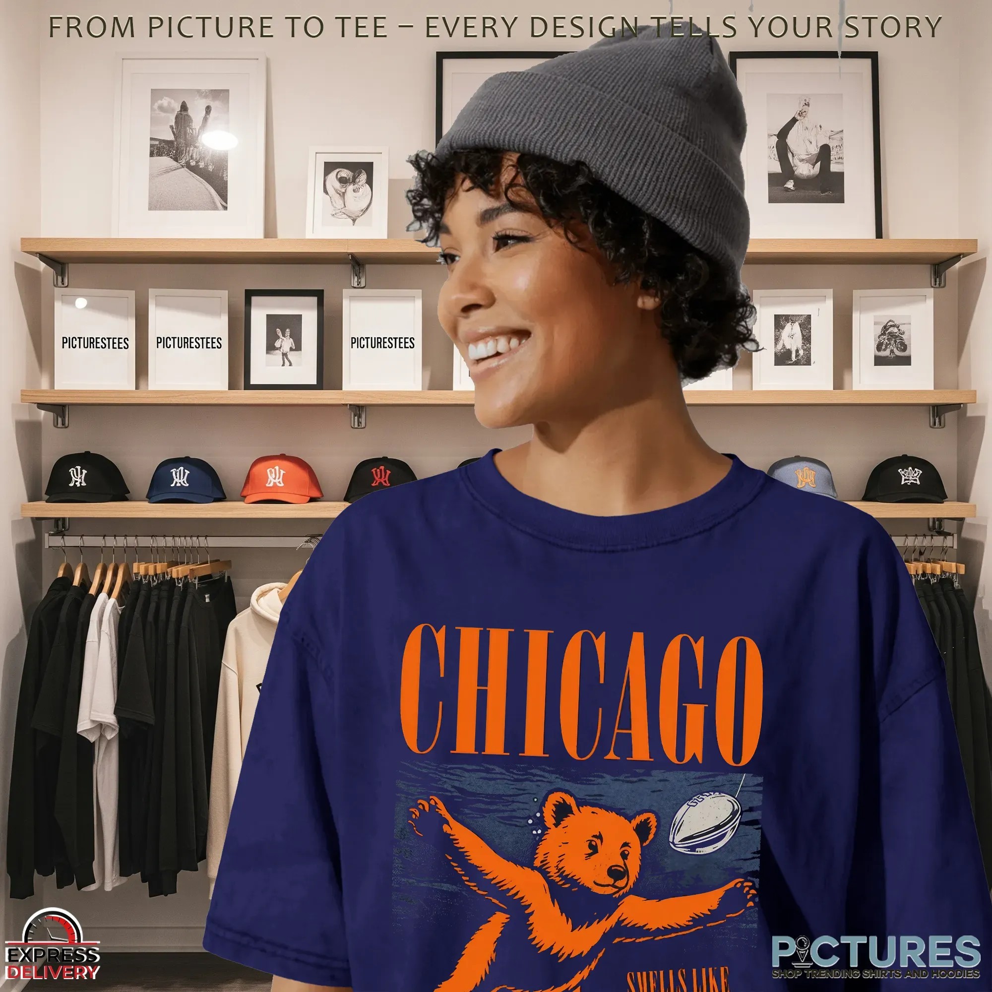 Smells Like Team Spirit Chicago Bears Nirvana Nevermind Parody T Shirt