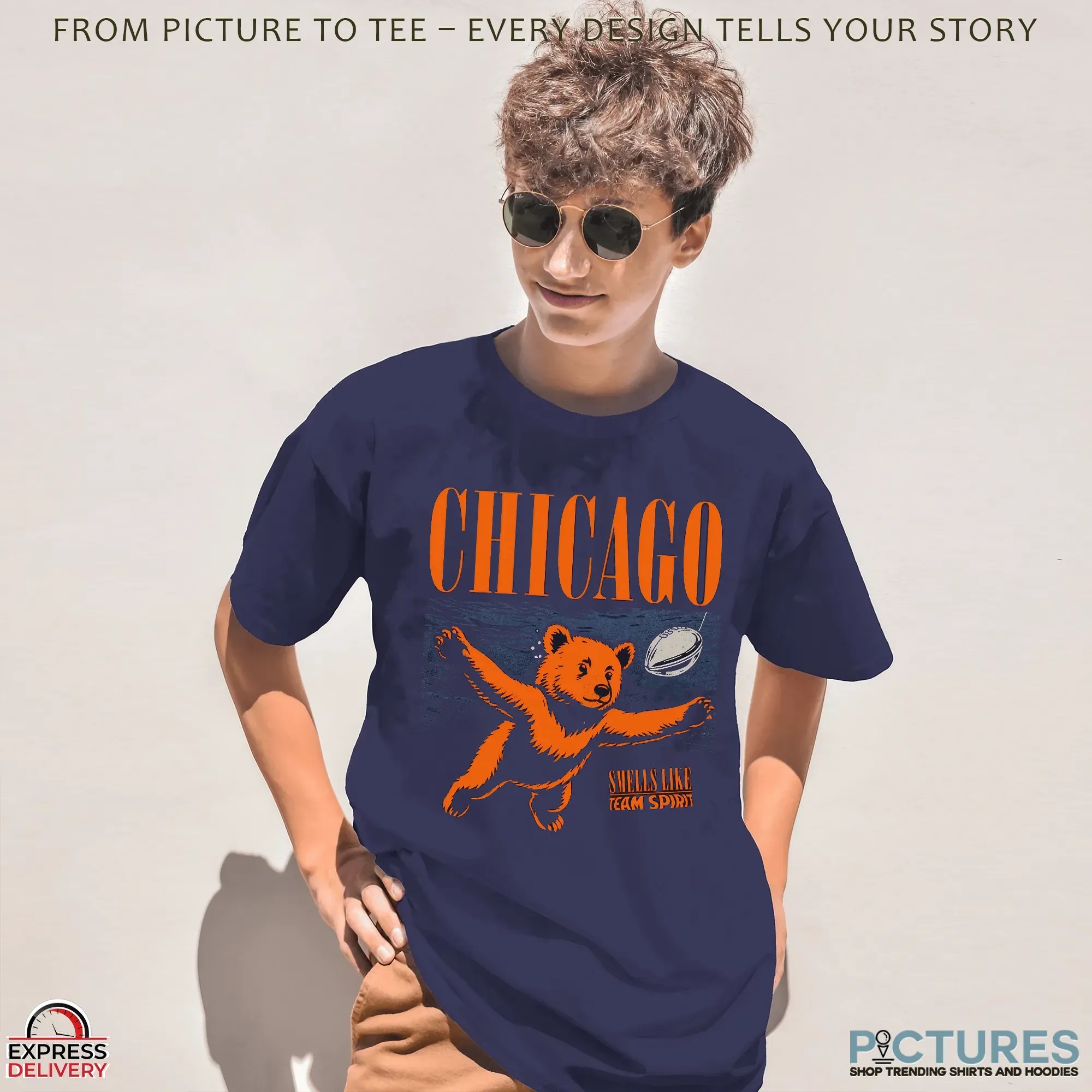 Smells Like Team Spirit Chicago Bears Nirvana Nevermind Parody T Shirt