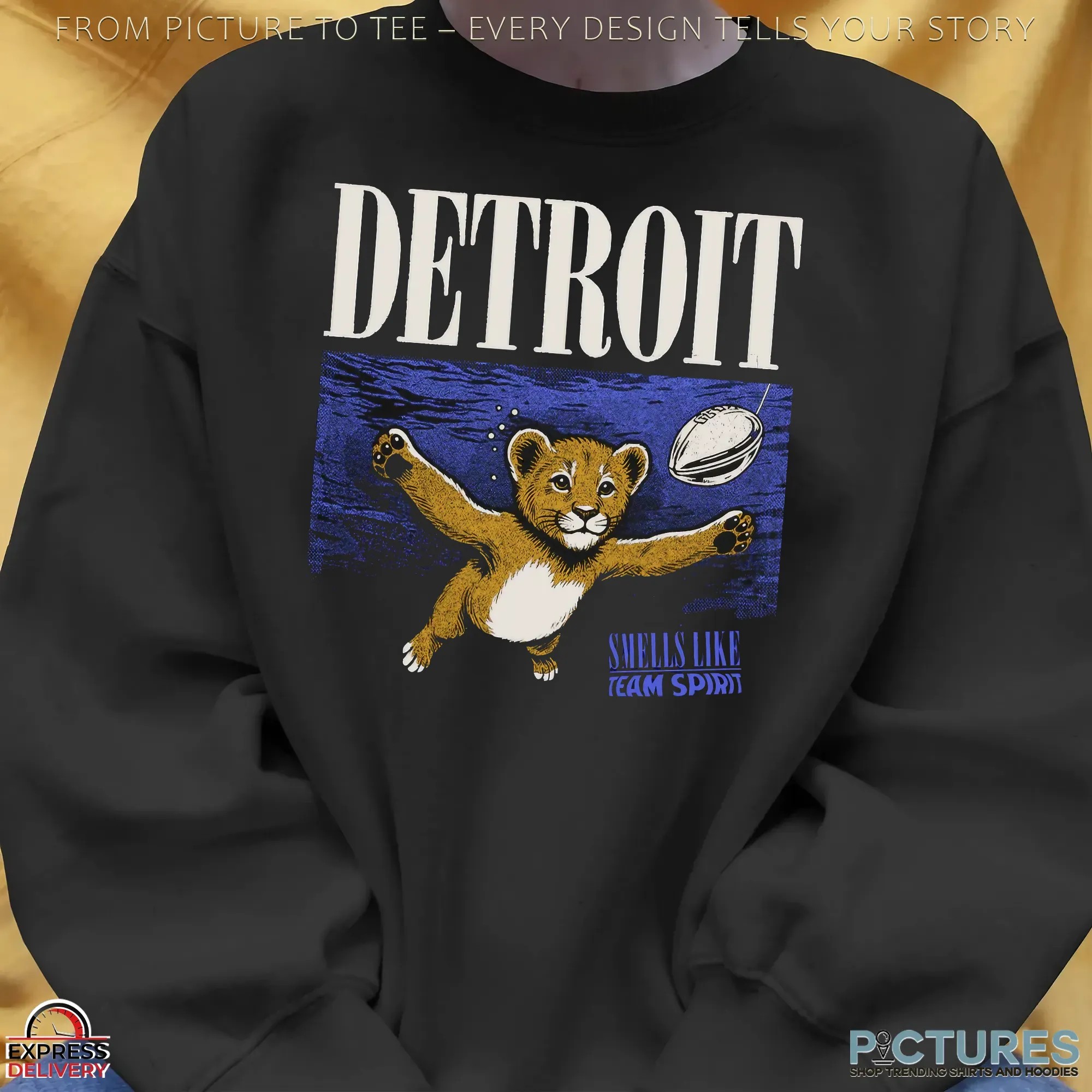 Smells Like Team Spirit Detroit Lions Nirvana Nevermind Parody T Shirt Smells Like Team Spirit Detroit Lions Nirvana Nevermind Parody T Shirt