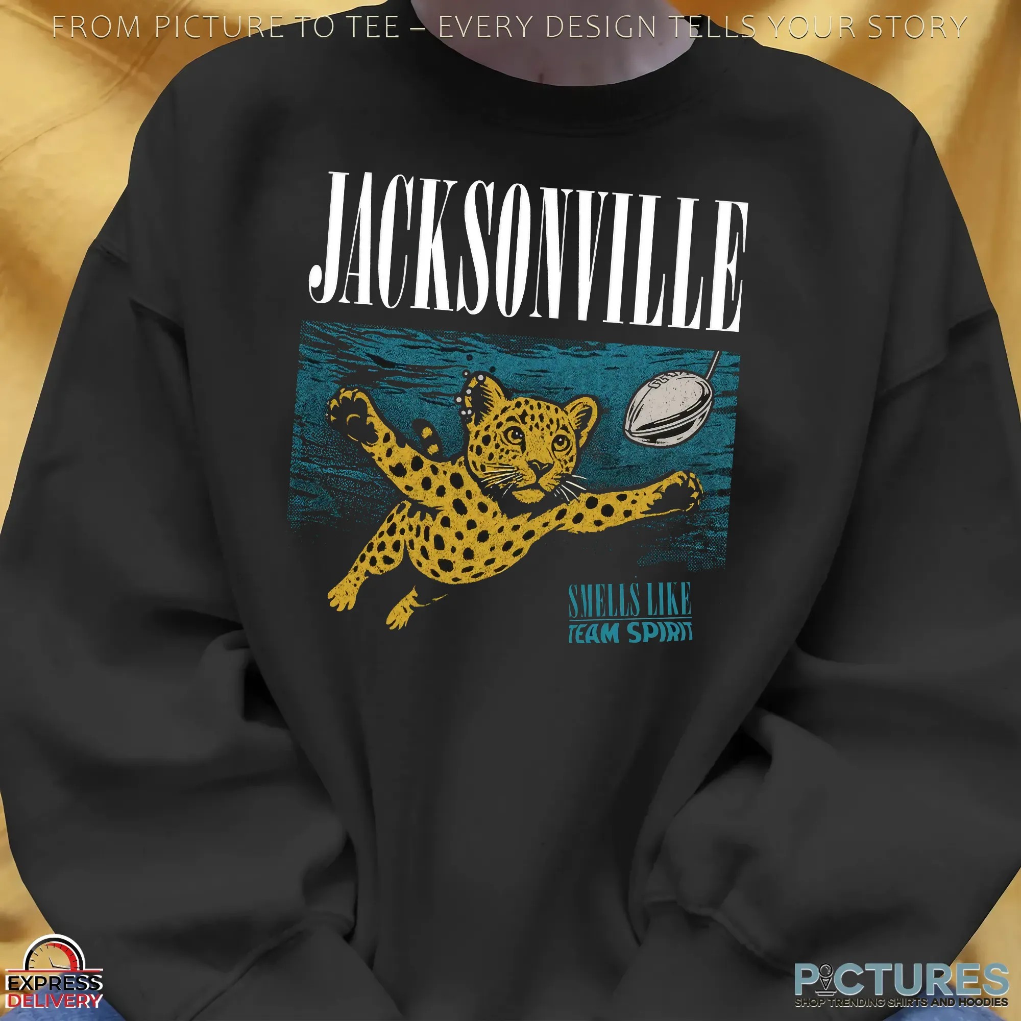 Smells Like Team Spirit Jacksonville Jaguars Nirvana Nevermind Parody T Shirt