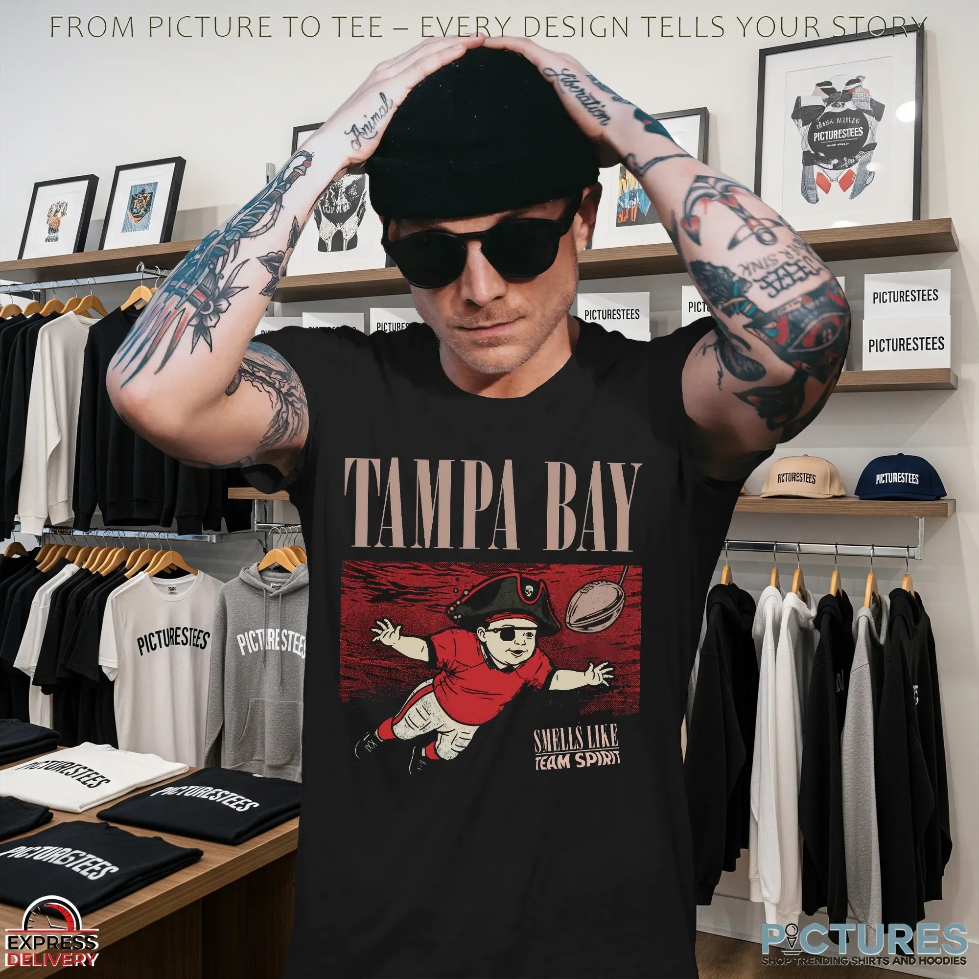 Smells Like Team Spirit Tampa Bay Nirvana Nevermind Parody T Shirt