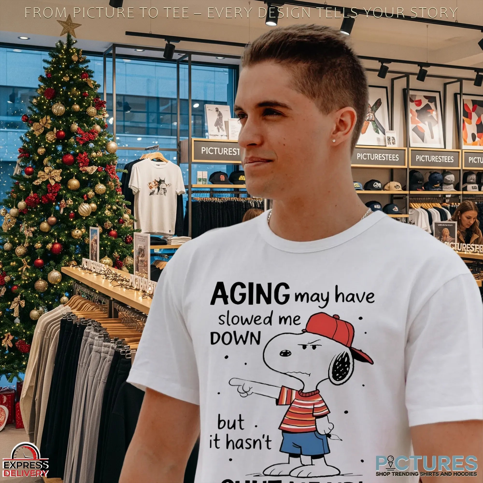 Snoopy Aging May Have Slowed Me Down But It Hasn't Shut Me Up The Peanuts Meme T Shirt