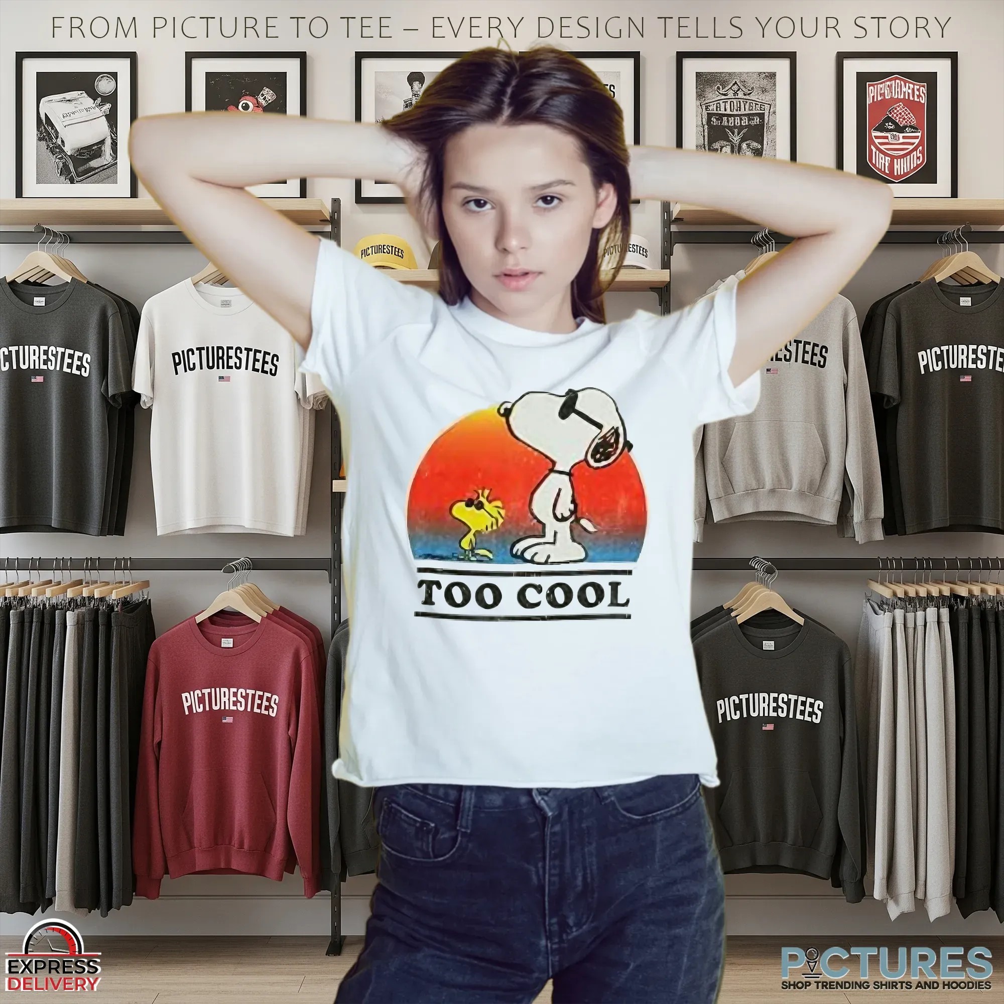 Snoopy And Woodstock Too Cool T Shirt