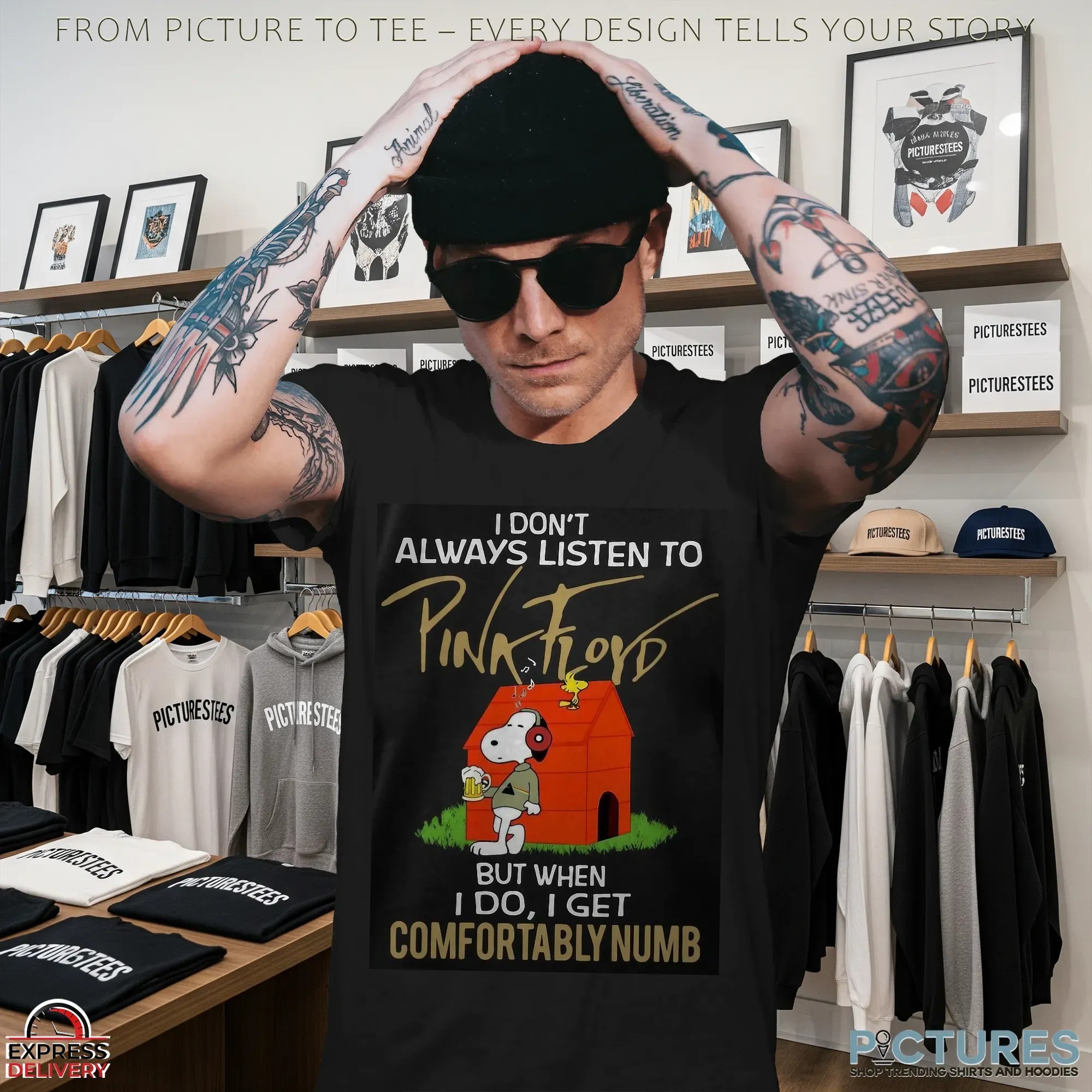 Snoopy I Don't Always Listen To Pink Floyd But When I Do I Get Comfortably Numb T Shirt