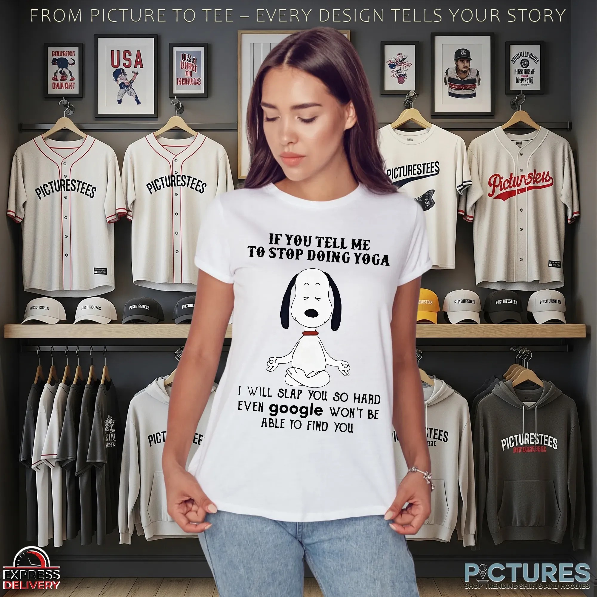 Snoopy If You Tell Me To Stop Doing Yoga I Will Slap You So Hard Google Meme T Shirt