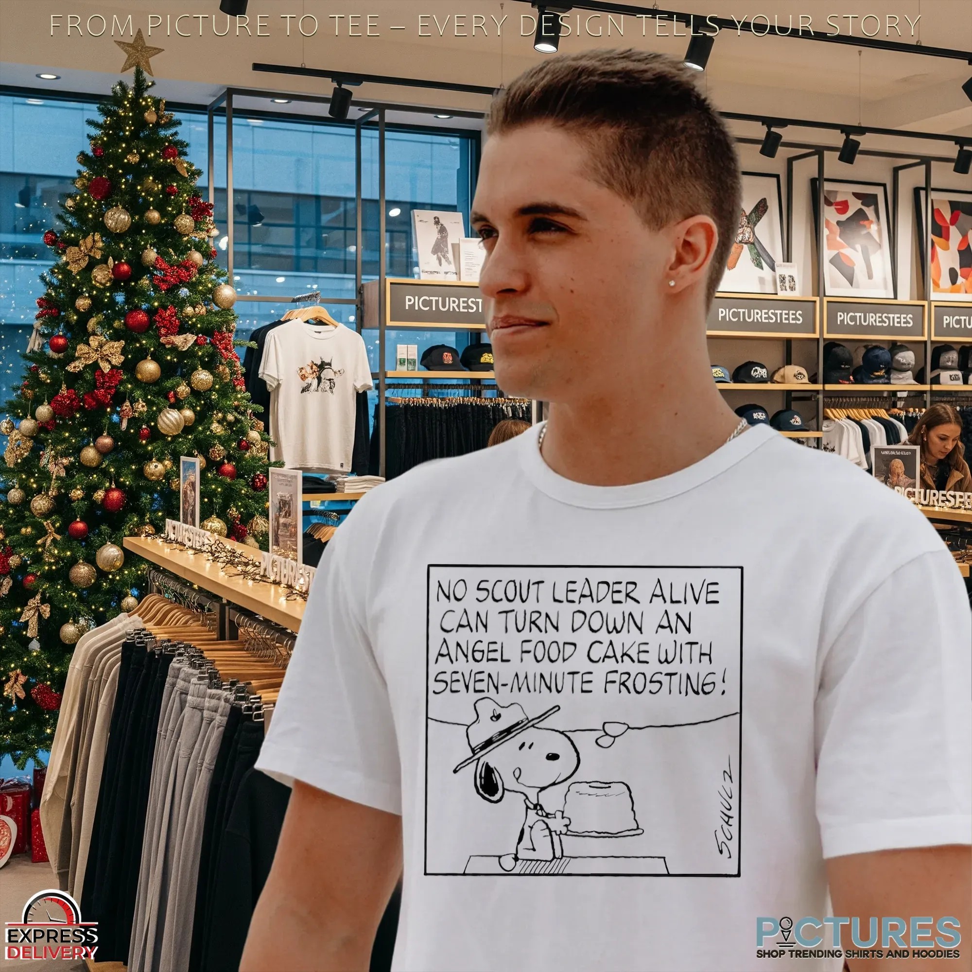 Snoopy No Scout Leader Alive Can Turn Down An Angel Food Cake With Seven Minute Frosting The Peanuts Meme T Shirt Snoopy No Scout Leader Alive Can Turn Down An Angel Food Cake With Seven Minute Frosting The Peanuts Meme T Shirt