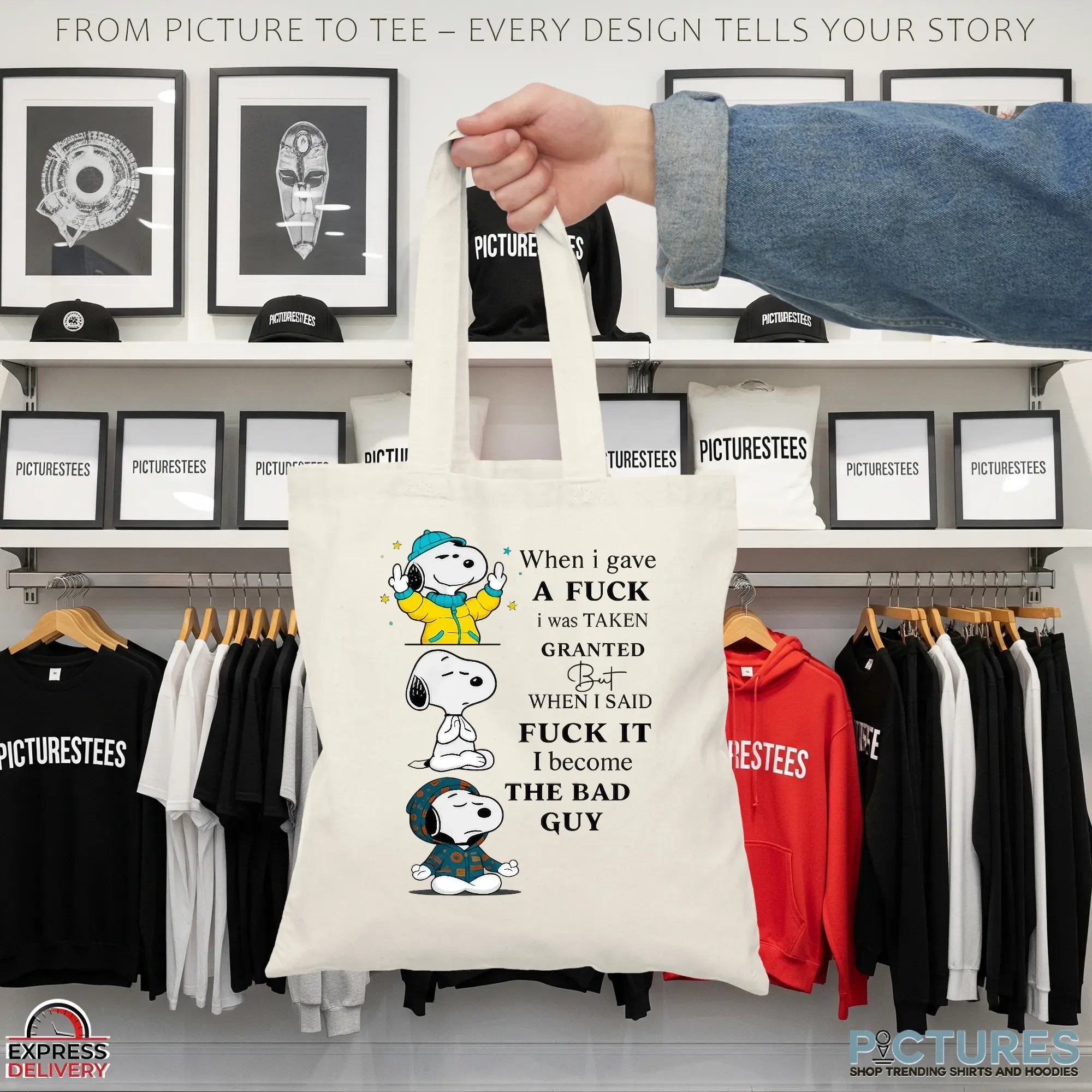 Snoopy The Peanuts When I Gave A Fuck I Was Taken Granted But When I Said Fuck It I Become The Bad Guy T Shirt