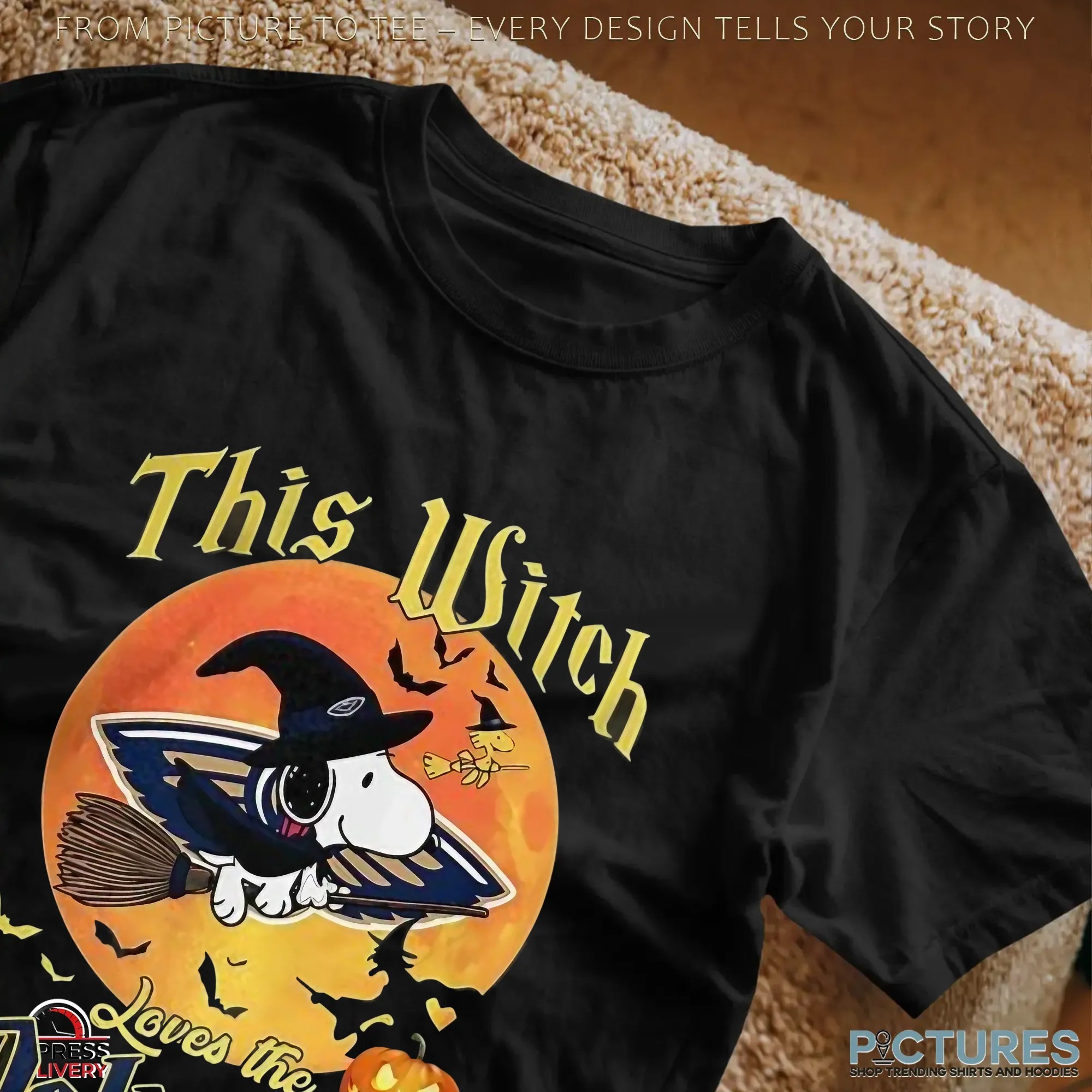 Snoopy This Witch Loves The New Orleans Pelicans Halloween The Peanuts Mashup T Shirt