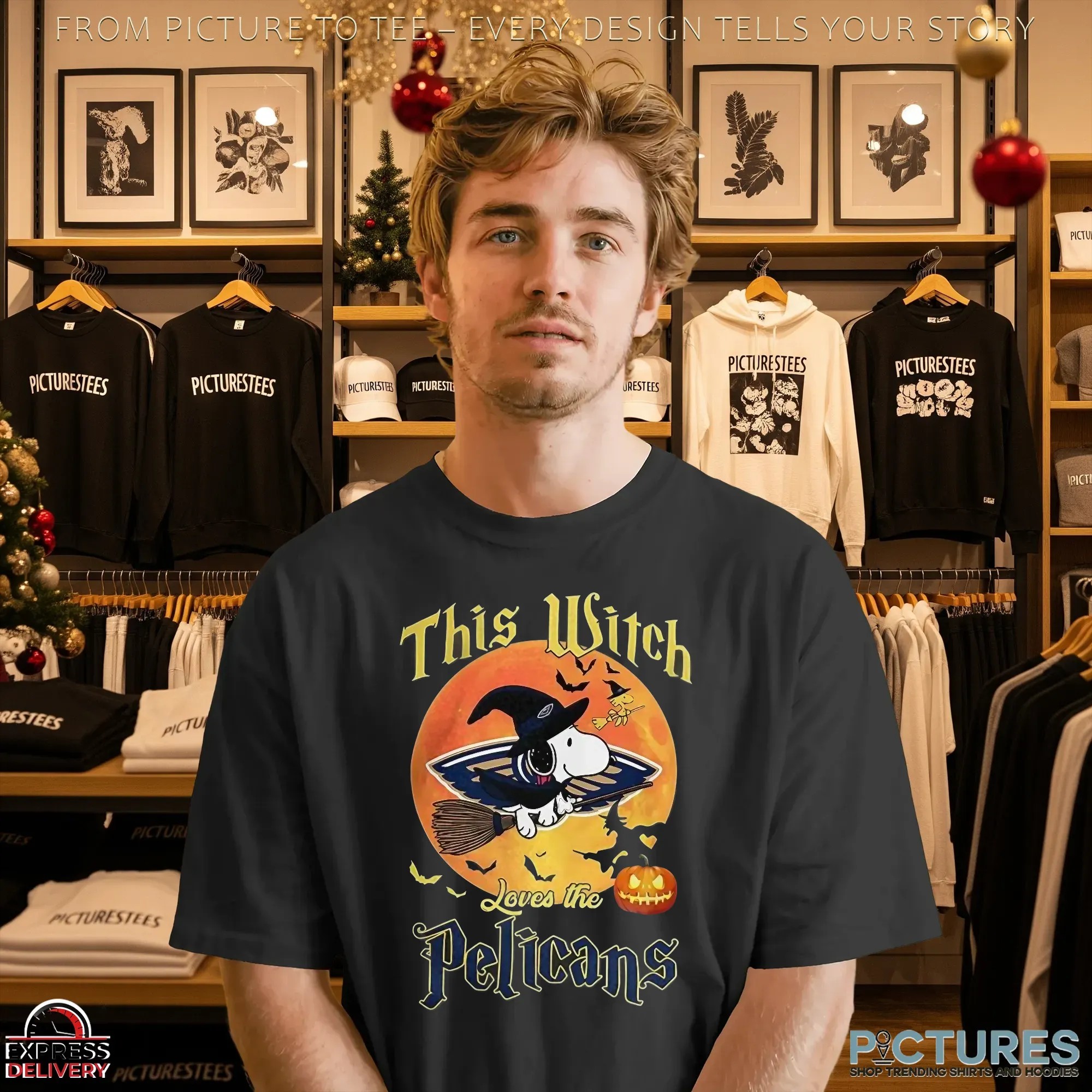 Snoopy This Witch Loves The New Orleans Pelicans Halloween The Peanuts Mashup T Shirt