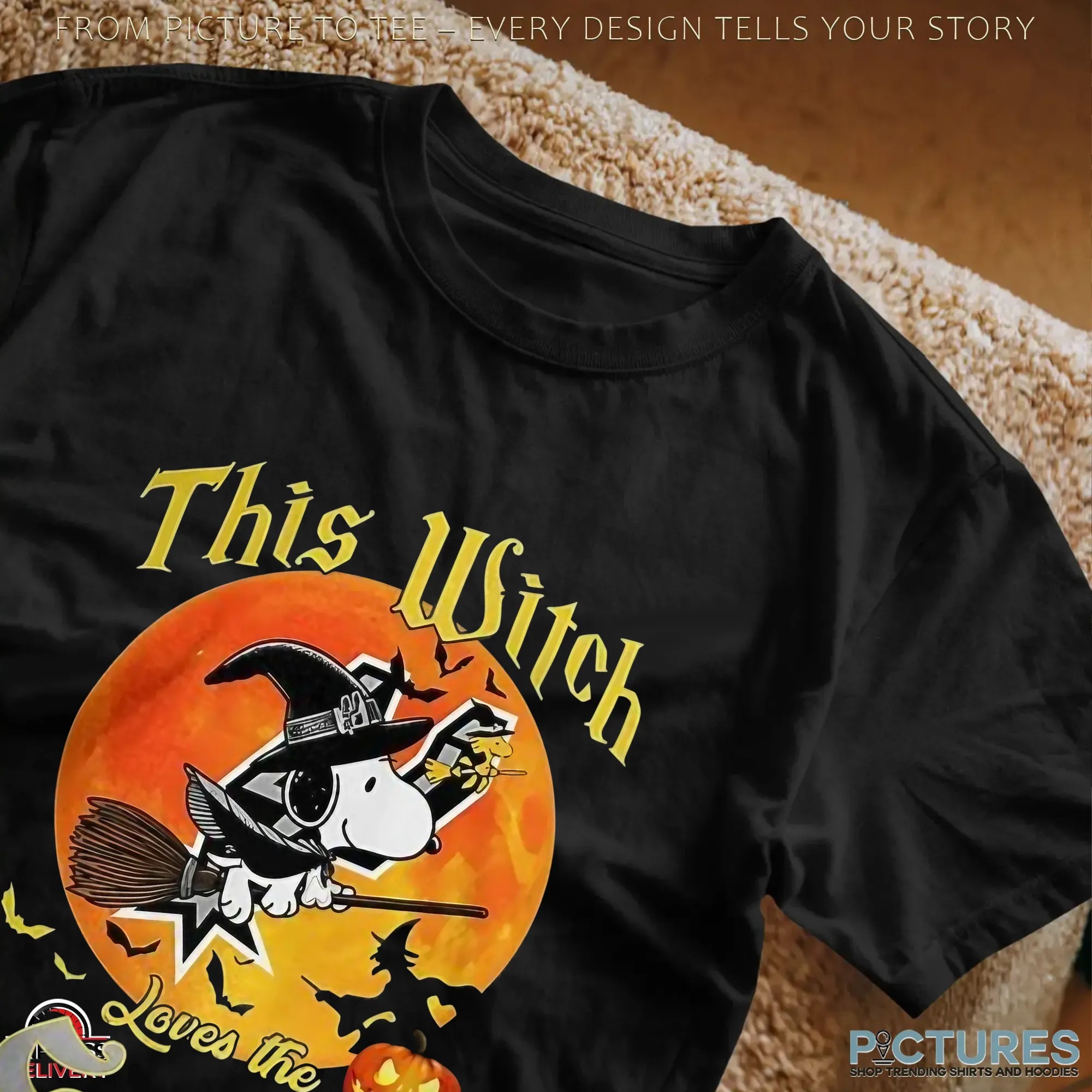 Snoopy This Witch Loves The San Antonio Spurs Halloween The Peanuts Mashup T Shirt