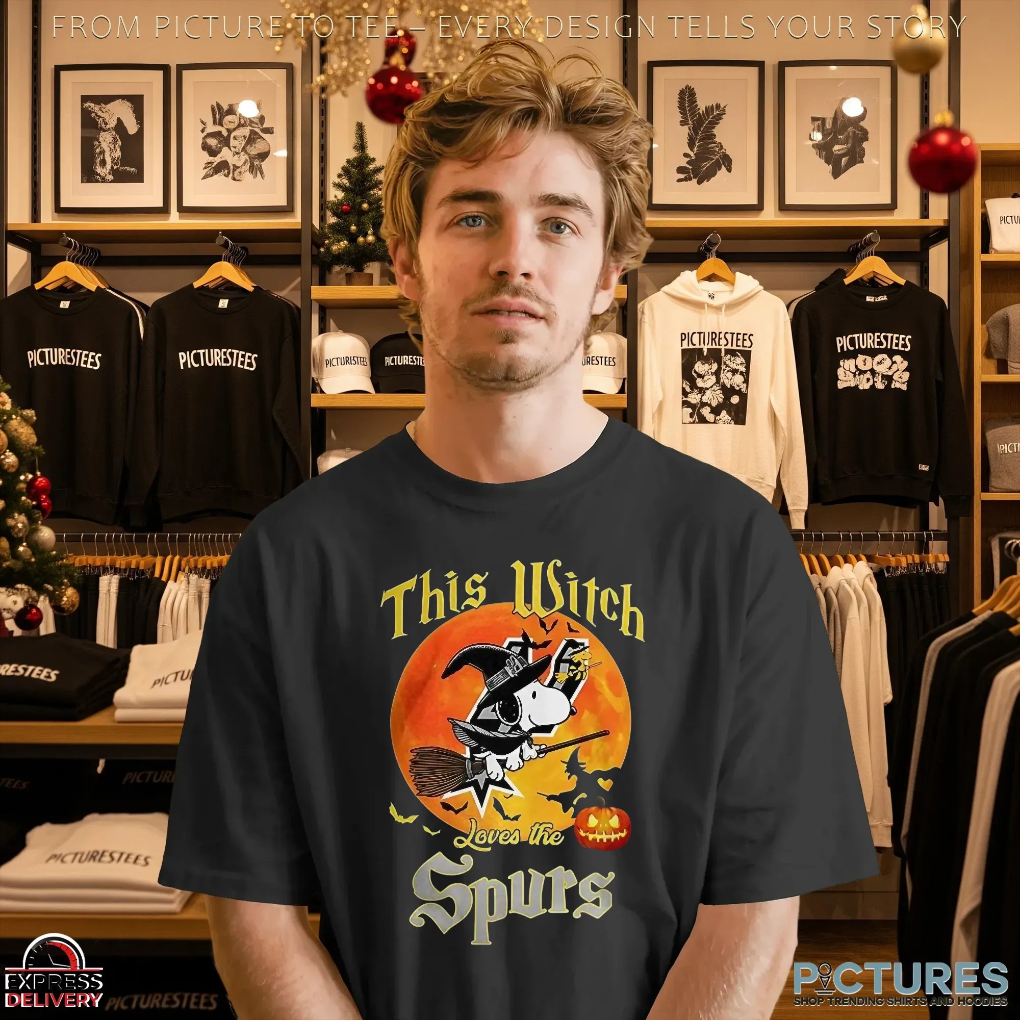 Snoopy This Witch Loves The San Antonio Spurs Halloween The Peanuts Mashup T Shirt