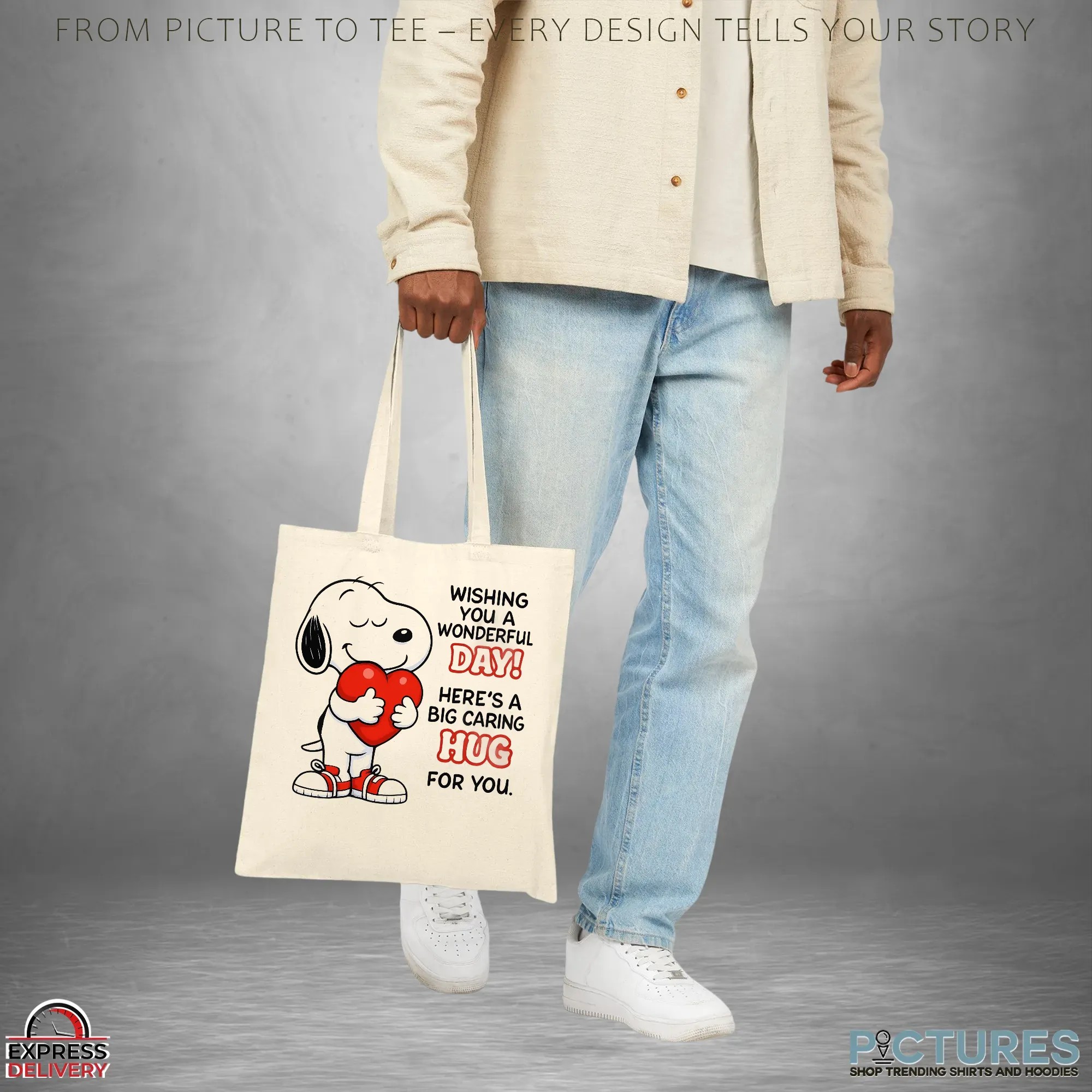 Snoopy Wishing You A Wonderful Day Here’s A Big Caring Hug For You T Shirt