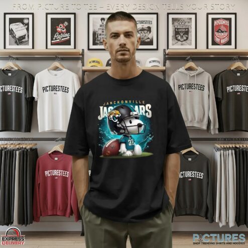Snoopy x Jacksonville Jaguars NFL Football Crossover T Shirt