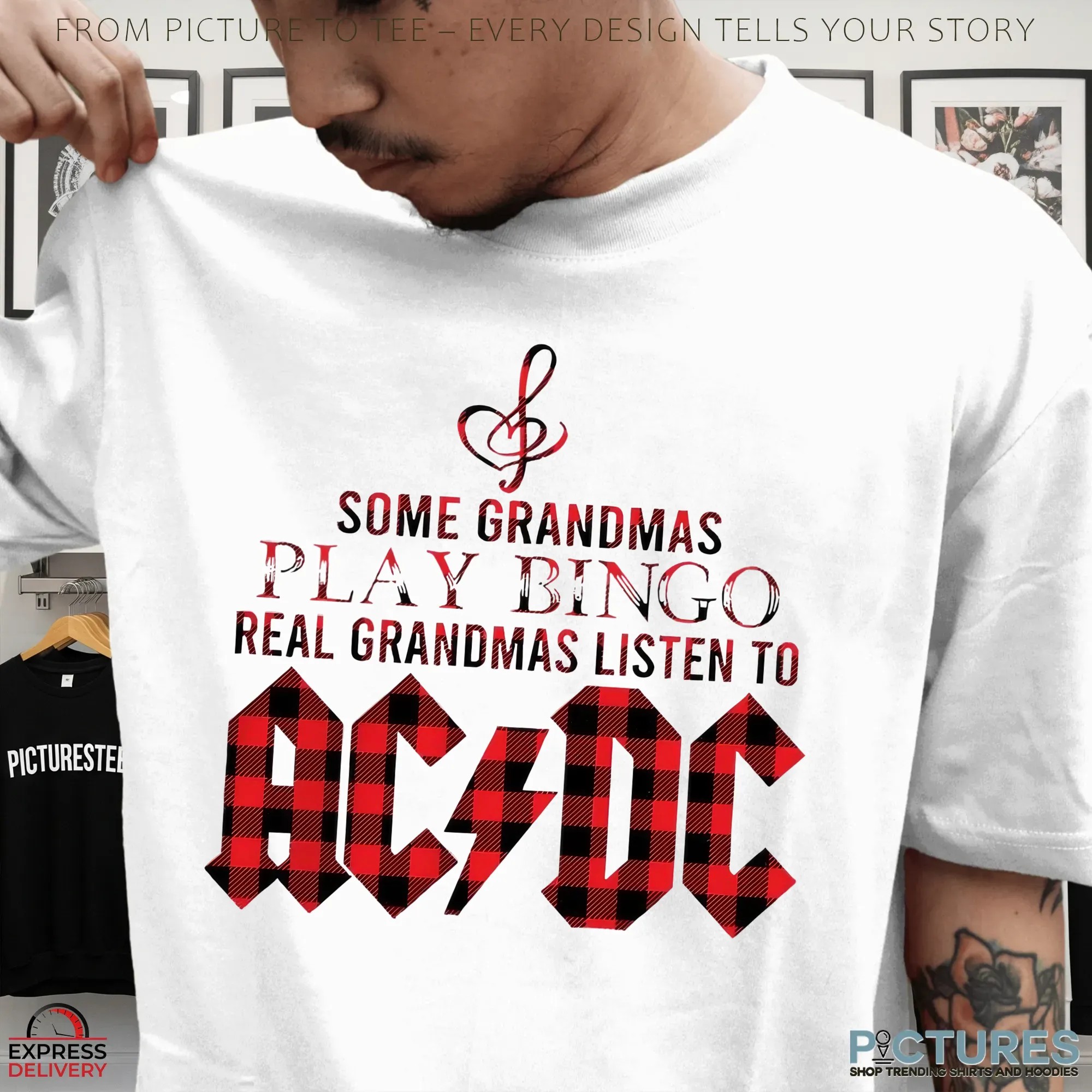 Some Grandmas Play Bingo Real Gandmas Listen To AC DC T Shirt