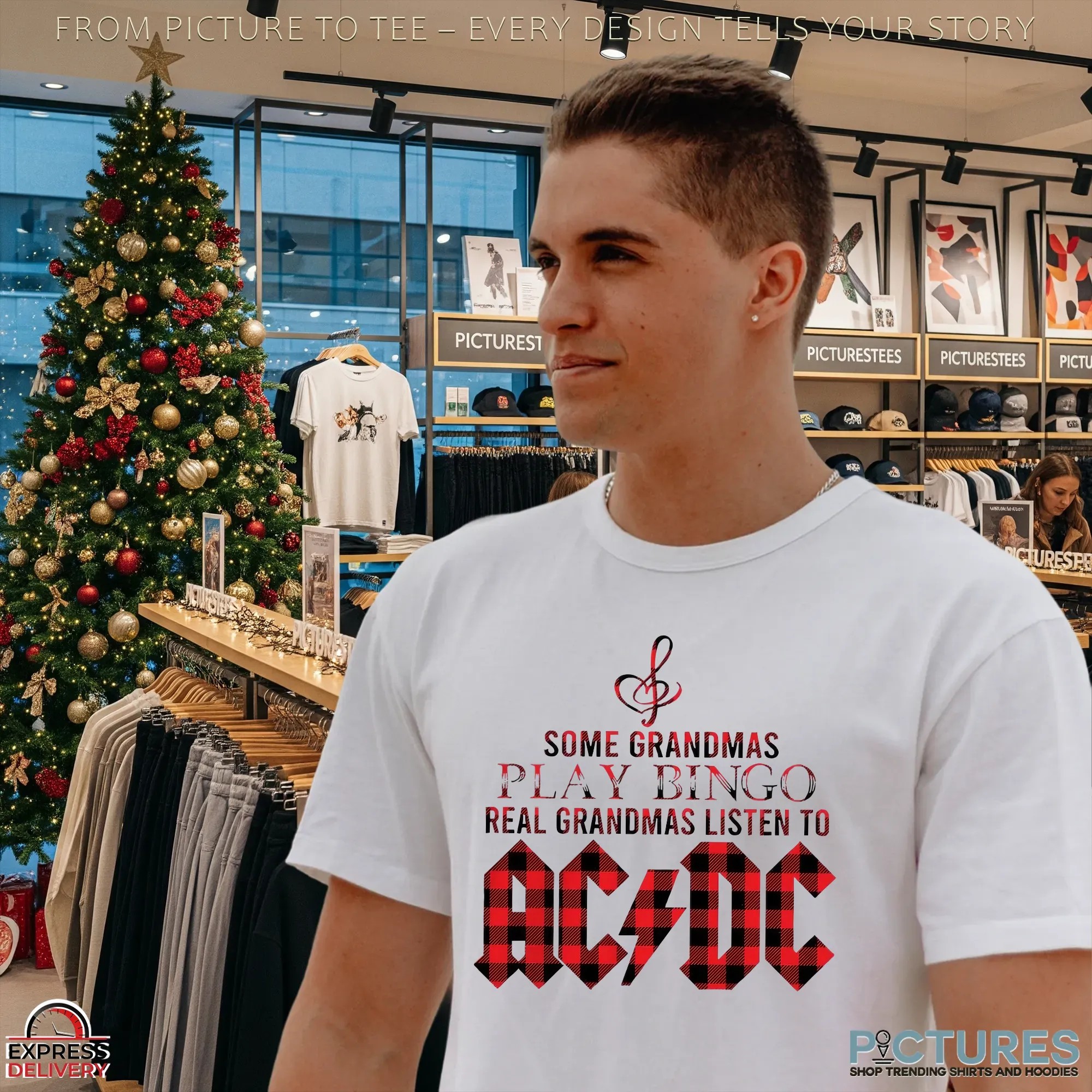 Some Grandmas Play Bingo Real Gandmas Listen To AC DC T Shirt