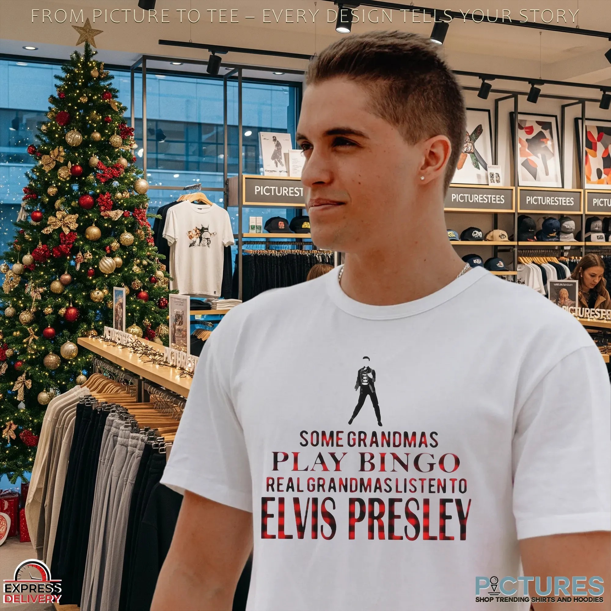 Some Grandmas Play Bingo Real Grandmas Listen To Elvis Presley T Shirt