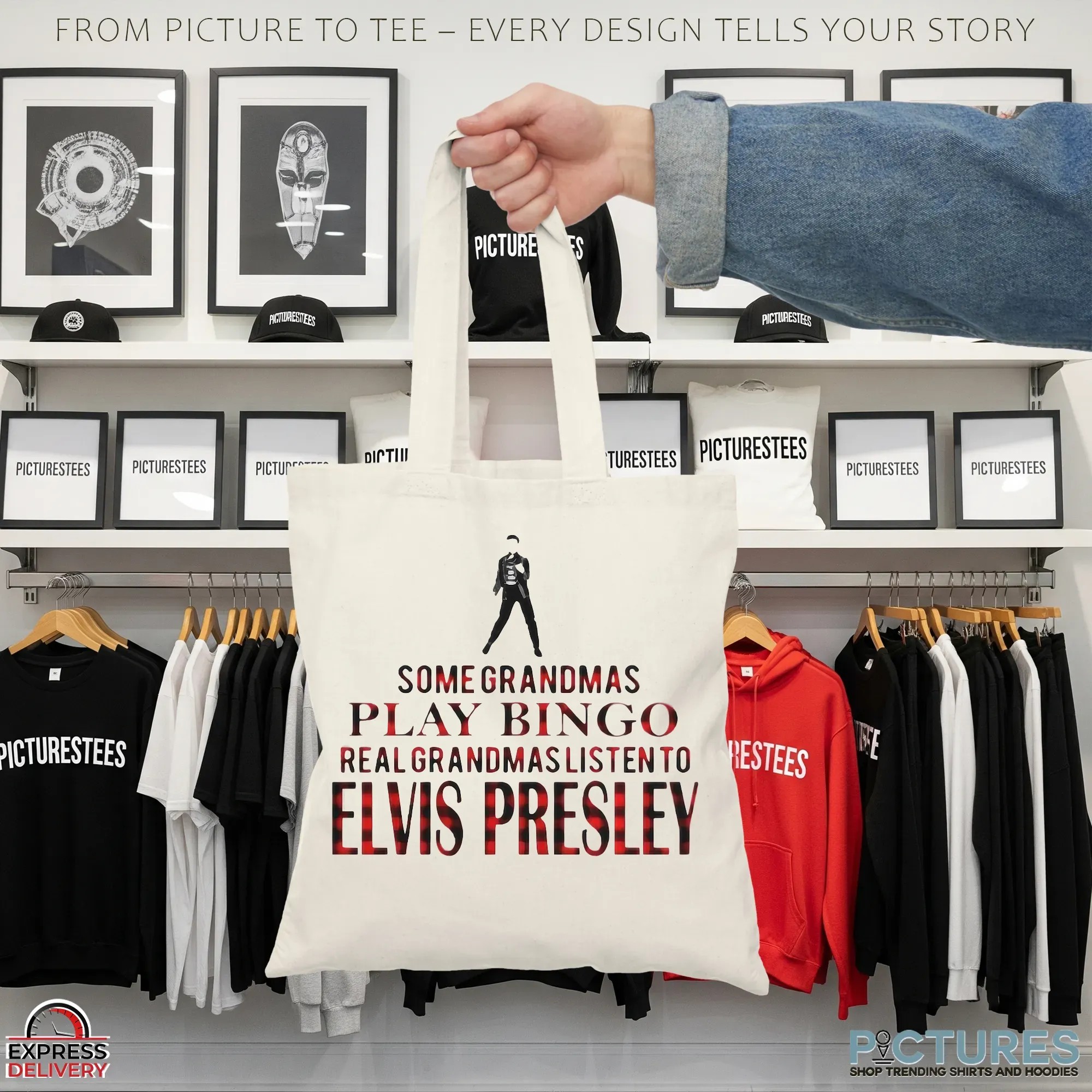 Some Grandmas Play Bingo Real Grandmas Listen To Elvis Presley T Shirt