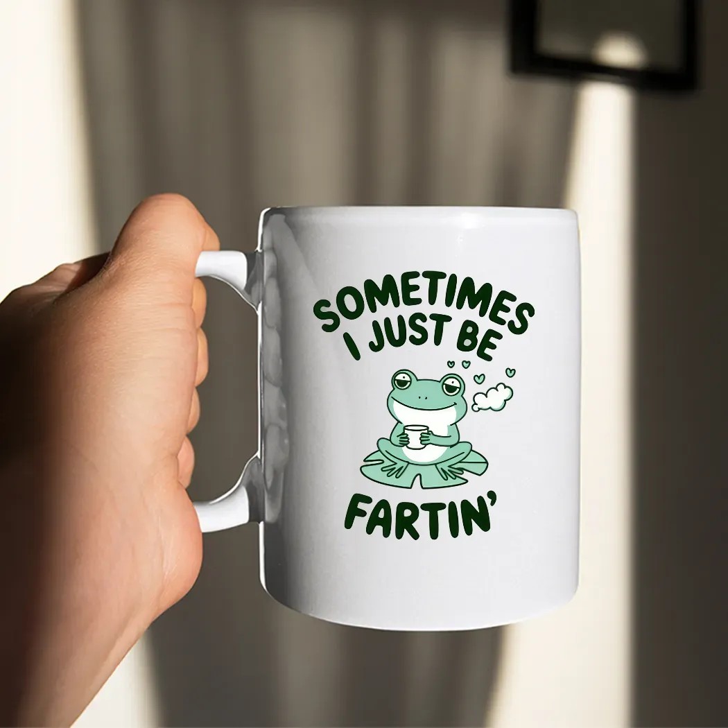 Sometimes I Just Be Farting Frog Meme - Frog Cute - T-Shirt