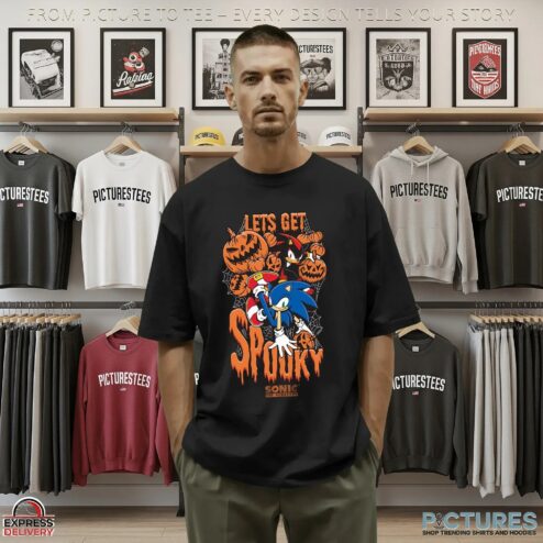 Sonic The Hedgehog Boys Let's Get Spooky Halloween T Shirt