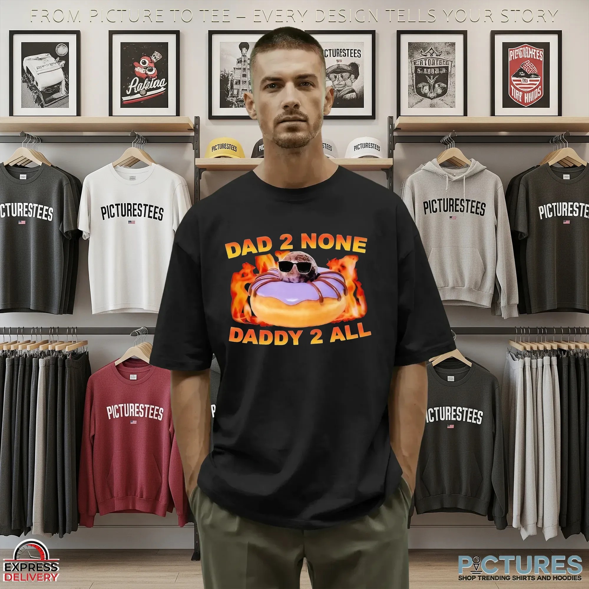 Spidey Dad 2 None Daddy 2 All Dunkin' Donuts Graphic T Shirt