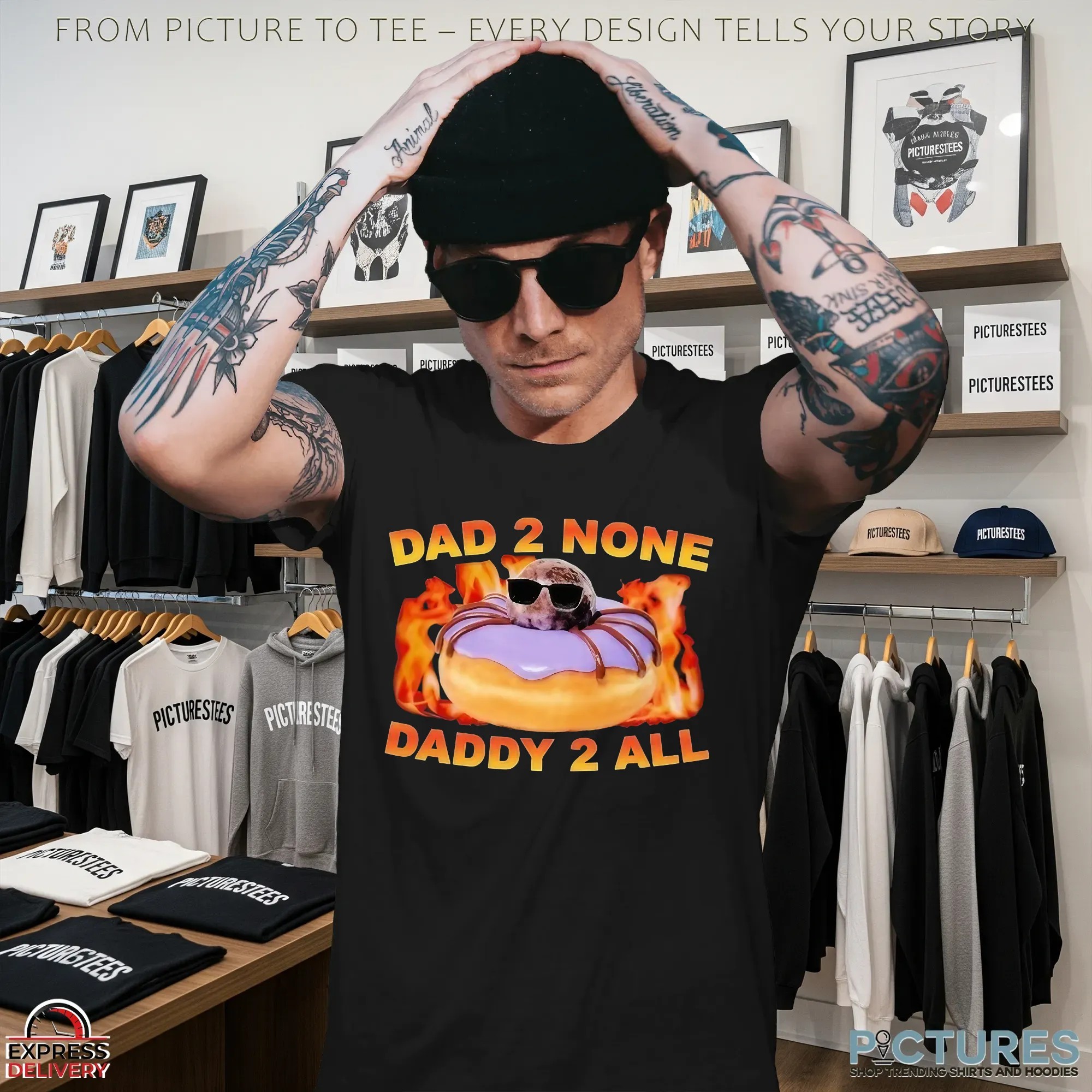 Spidey Dad 2 None Daddy 2 All Dunkin' Donuts Graphic T Shirt