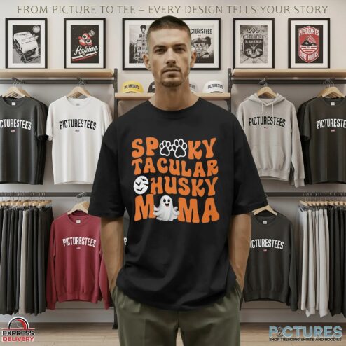 Spooky Tacular Husky Mama Halloween T Shirt