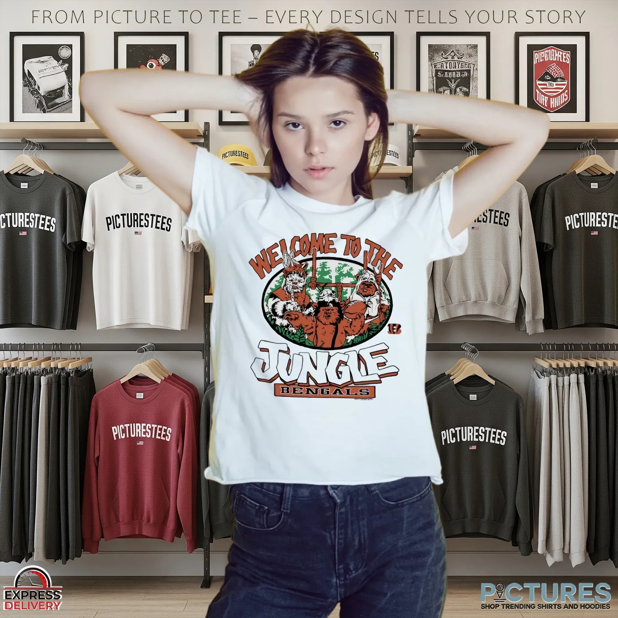 Star Wars Ewoks Welcome To The Jungle Cincinnati Bengals Football T Shirt