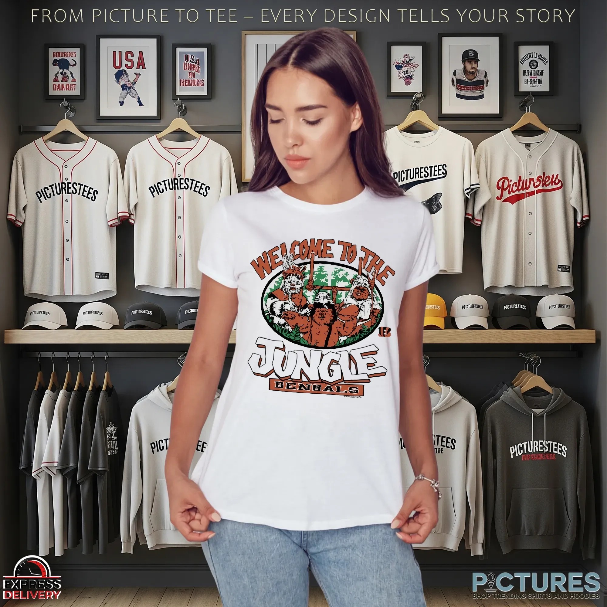 Star Wars Ewoks Welcome To The Jungle Cincinnati Bengals Football T Shirt