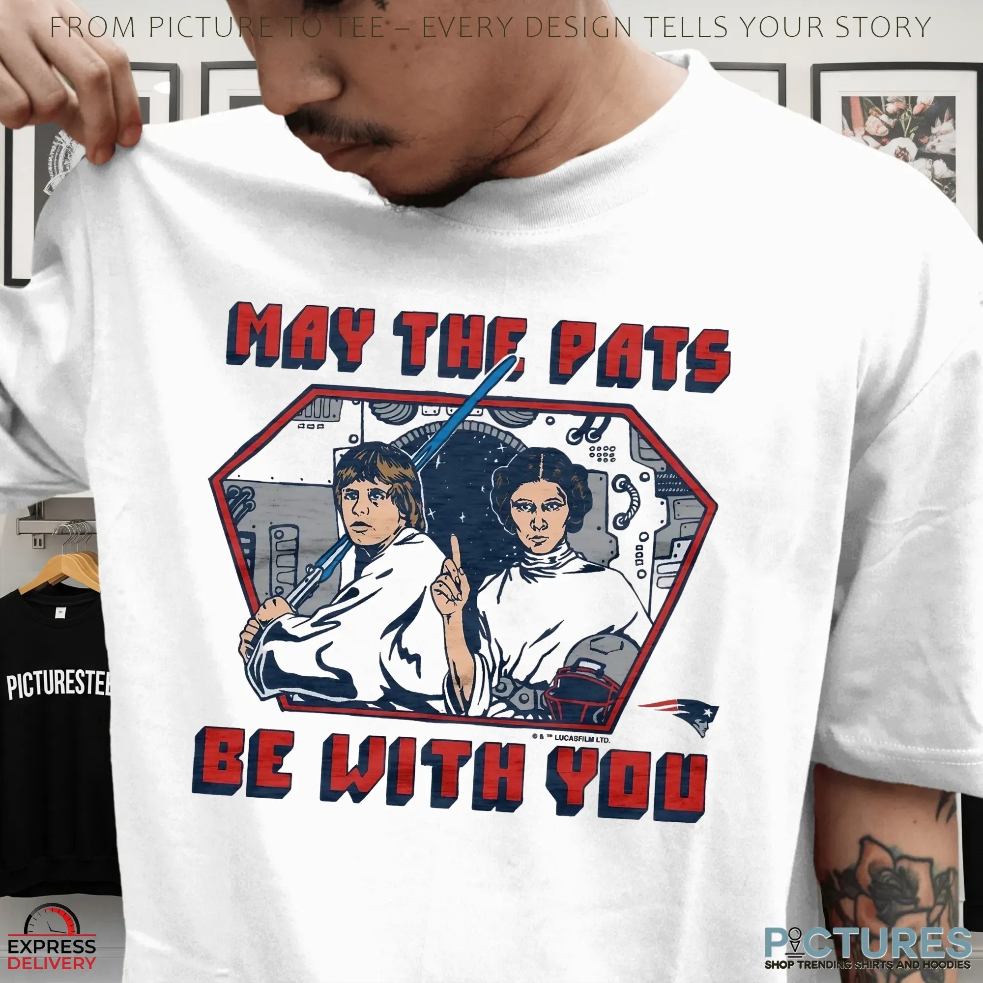 Star Wars New England Patriots May The Pats Be With You Mashup T Shirt