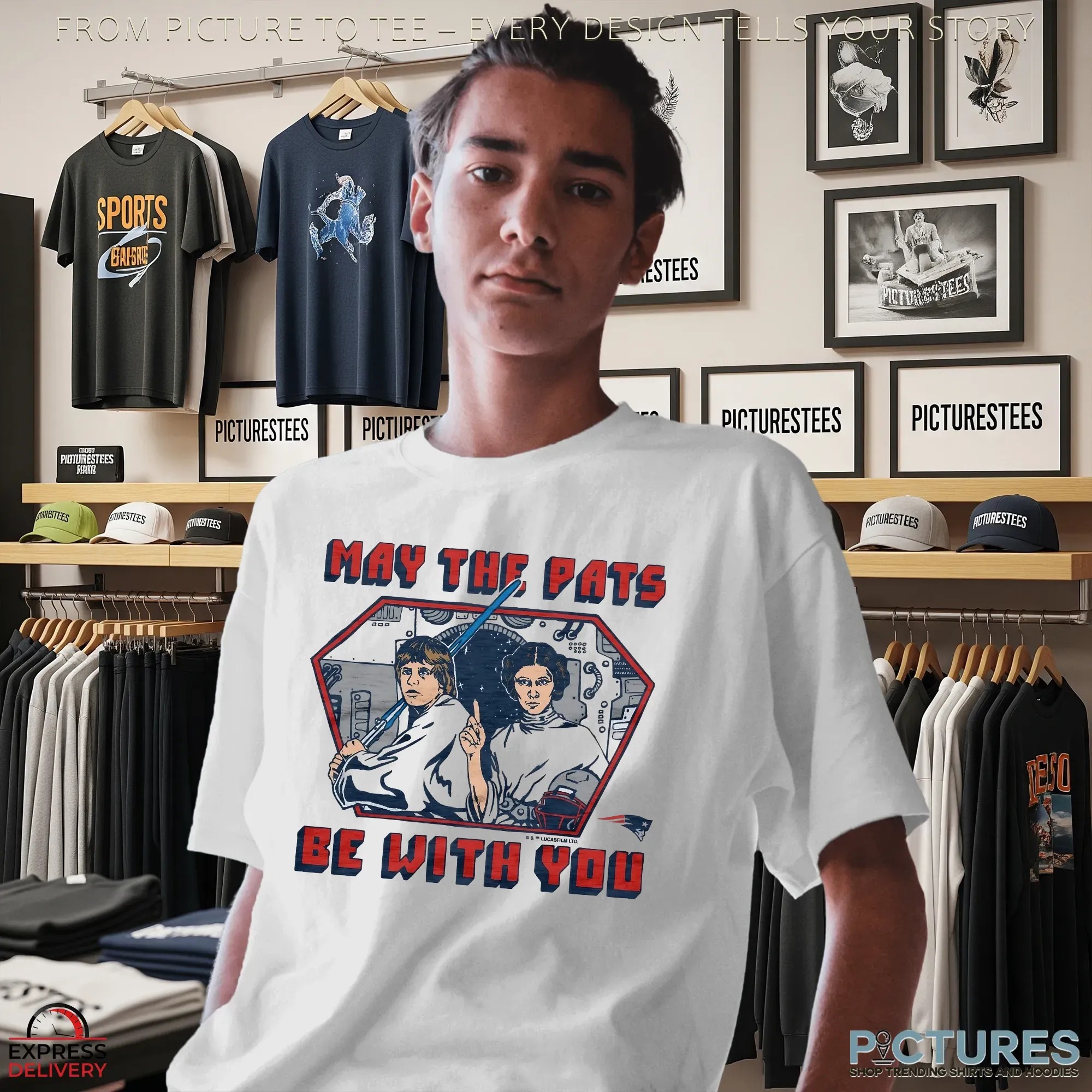 Star Wars New England Patriots May The Pats Be With You Mashup T Shirt