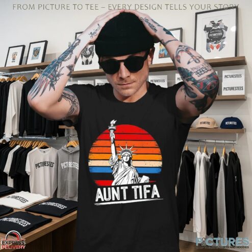 Statue Of Liberty Aunt Tifa Protest Movement Vintage T Shirt